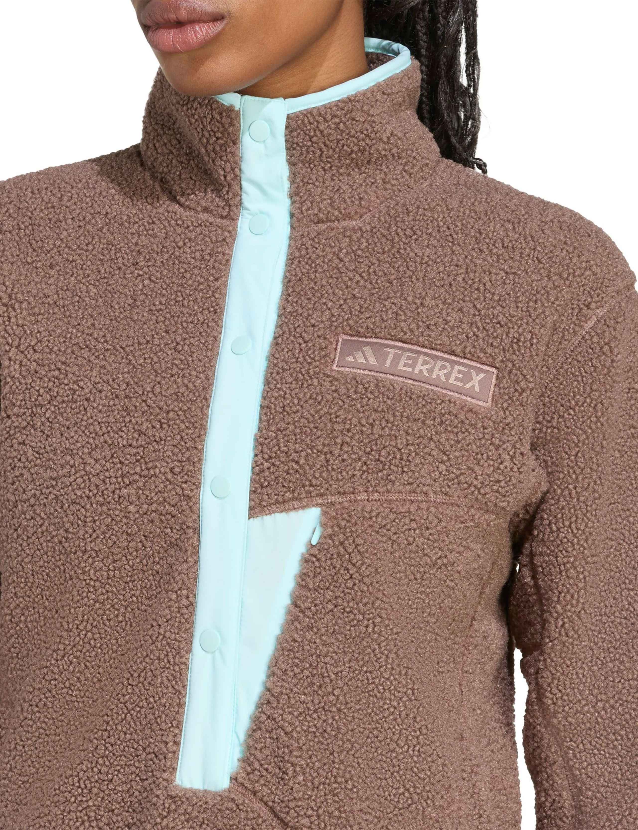 High Pile Half Placket Funnel Neck Fleece 6 of 7