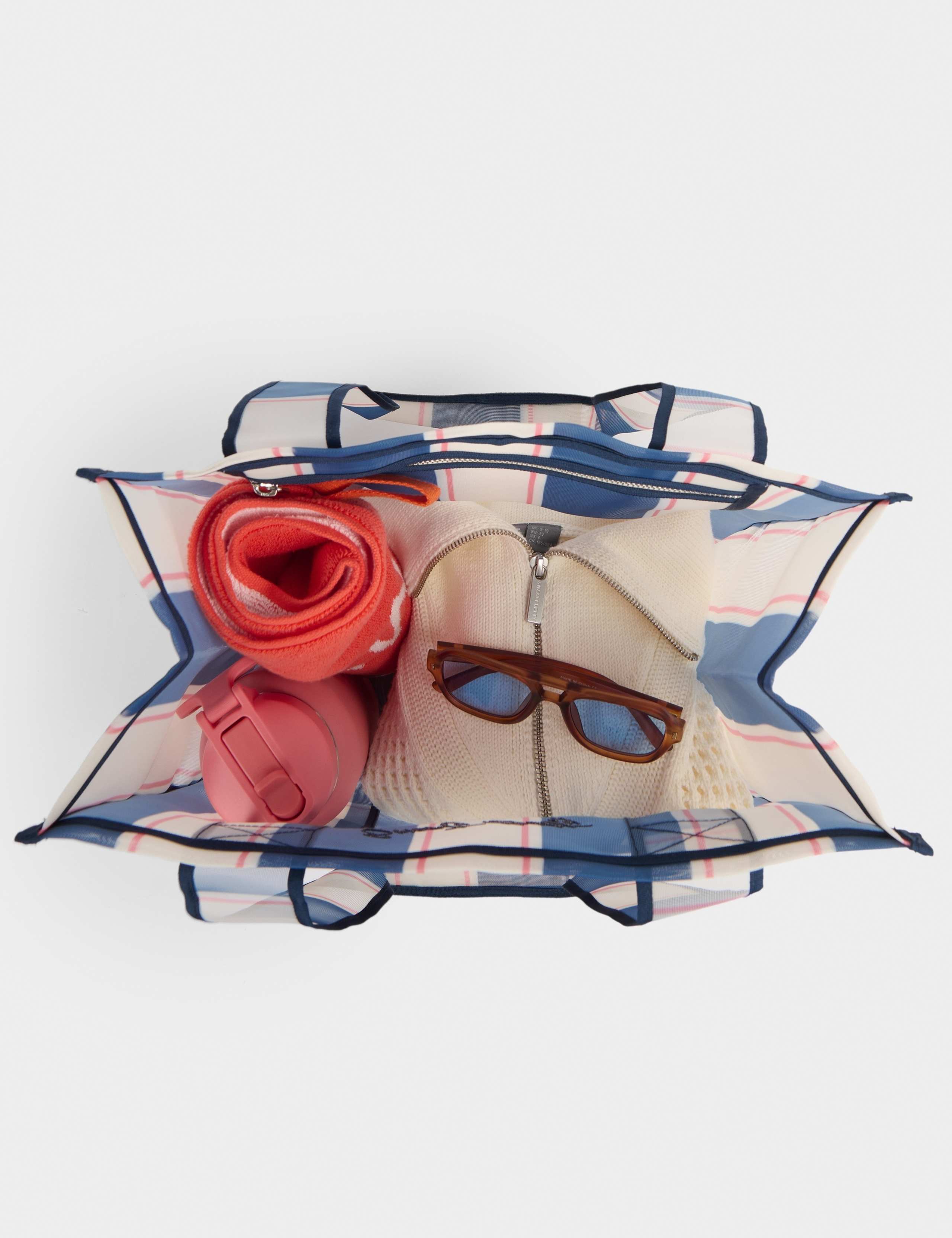 Mesh Striped Tote Bag 3 of 6