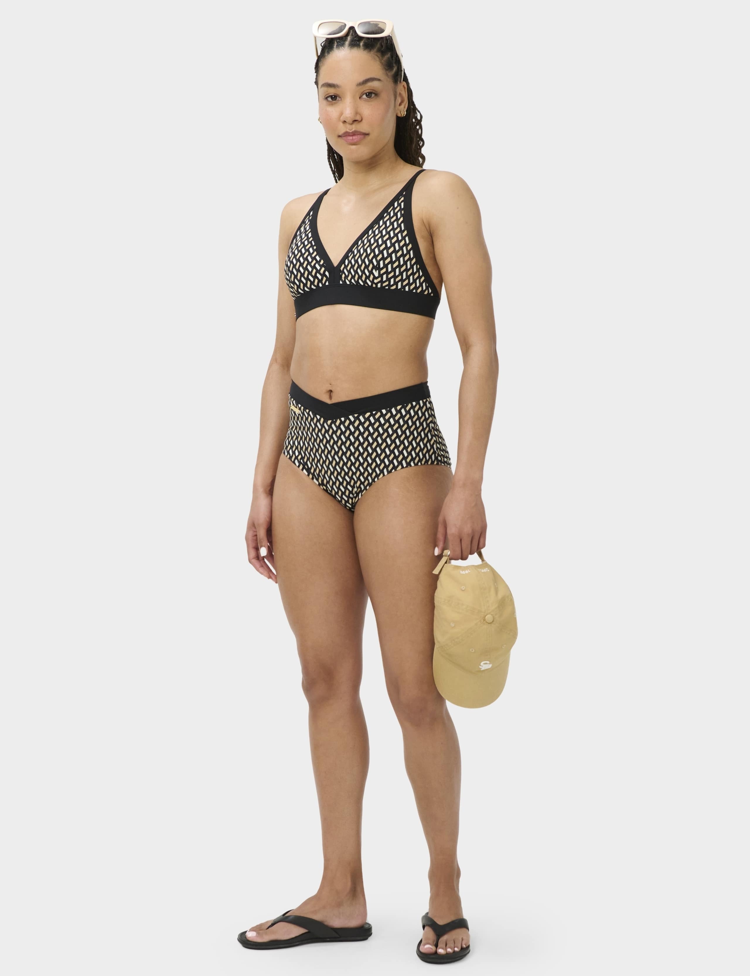 Geometric High Waisted Bikini Bottoms 5 of 7
