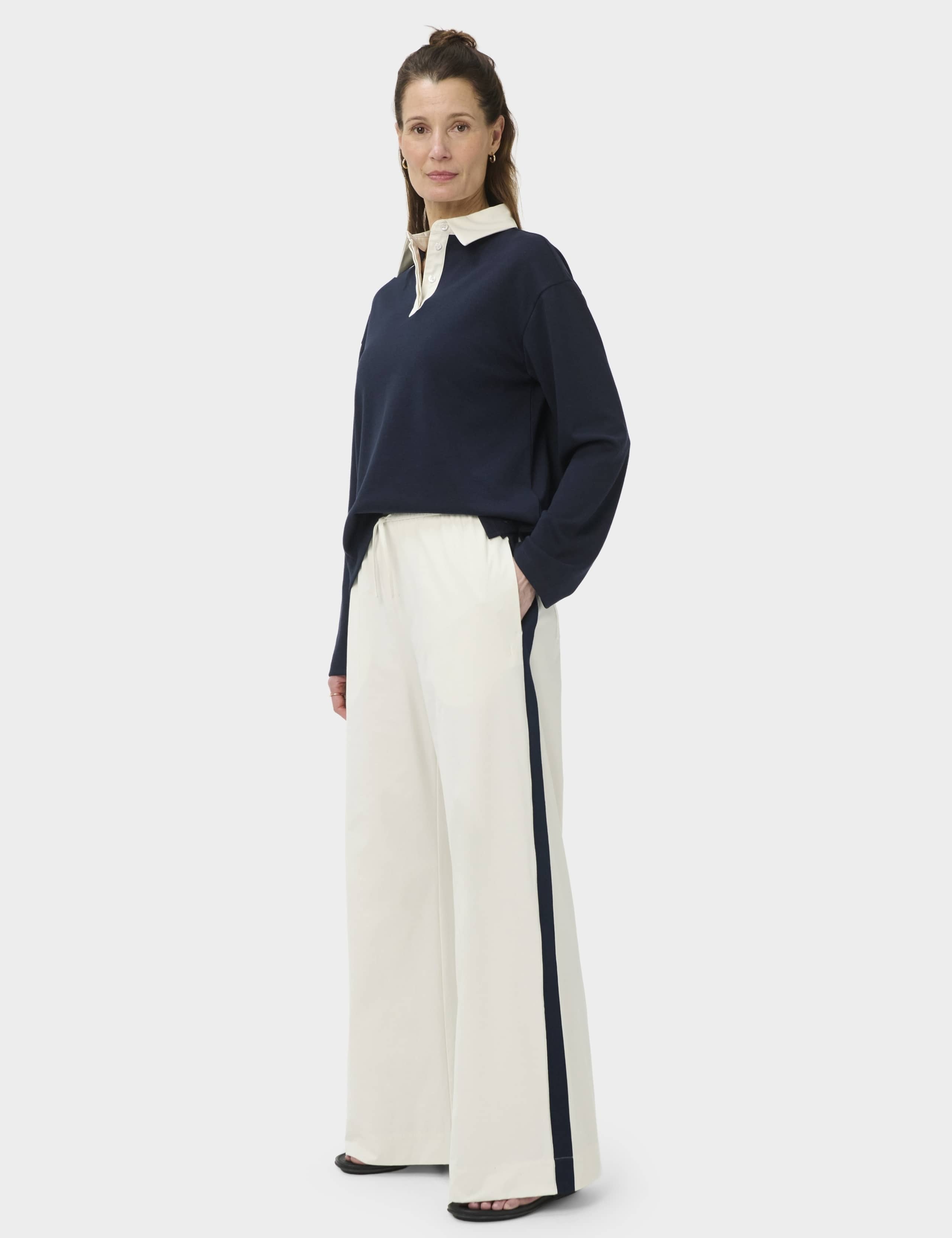Side Stripe Drawstring Wide Leg Trousers 7 of 7