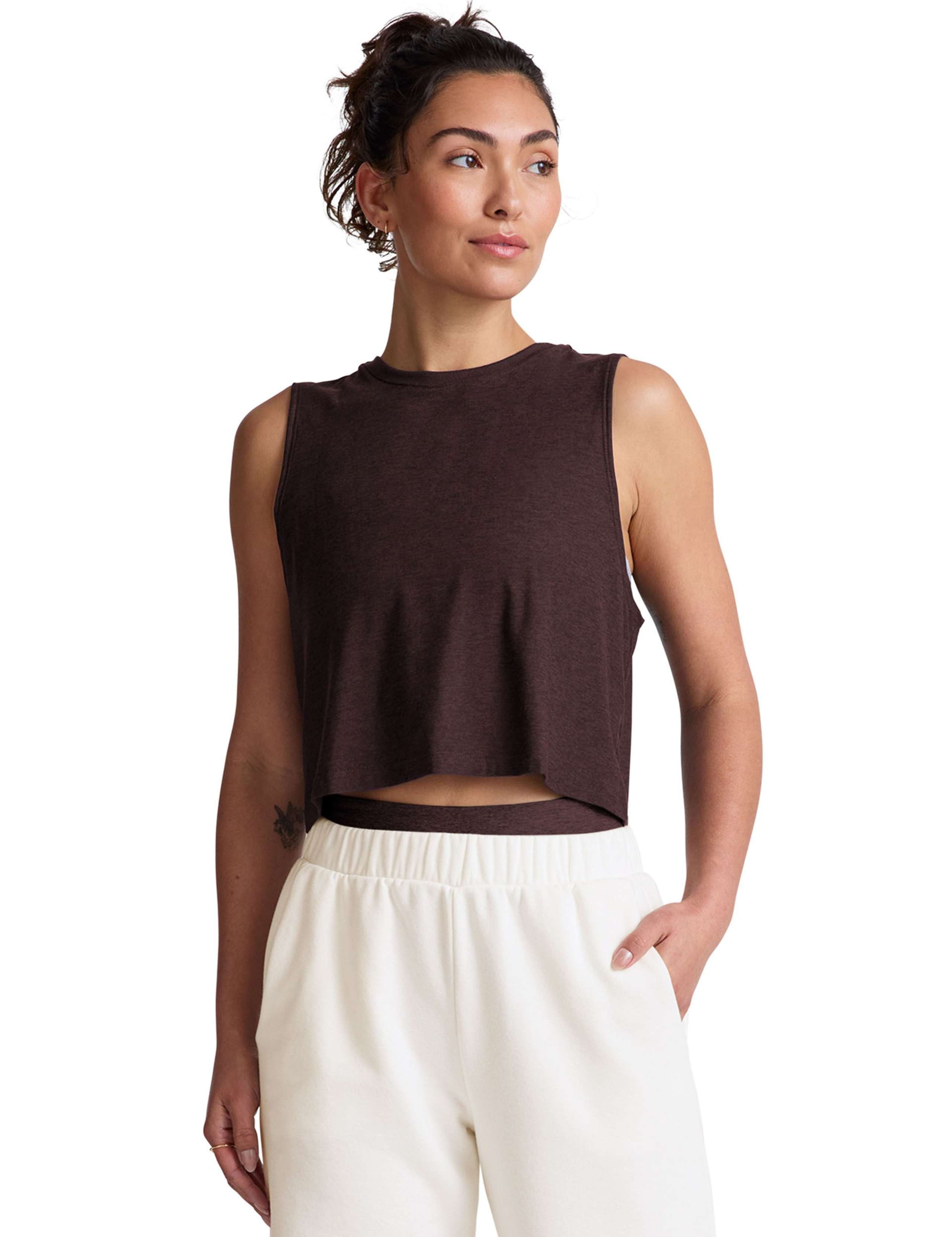 Featherweight Relaxed Crop Vest Top 1 of 3