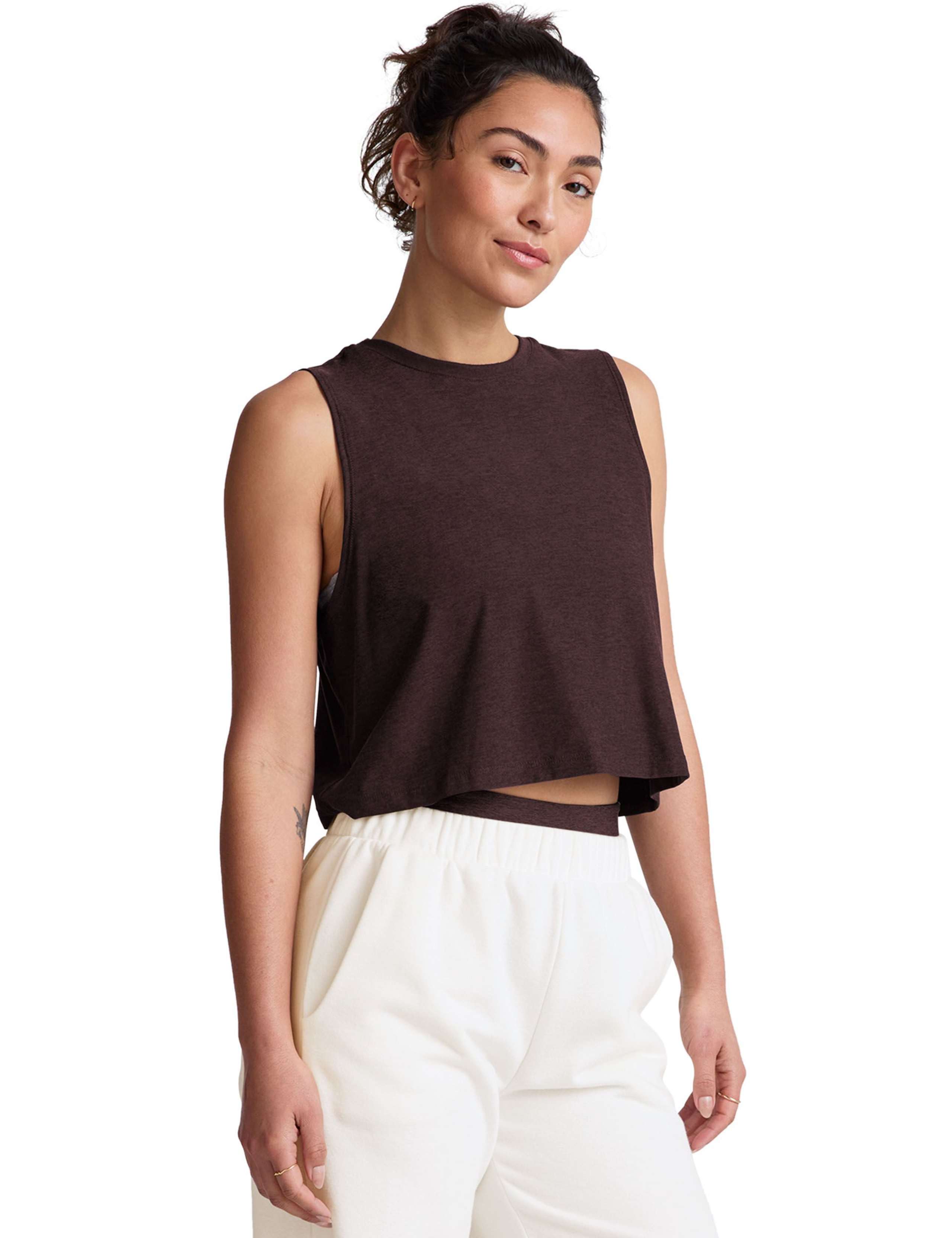 Featherweight Relaxed Crop Vest Top 2 of 3