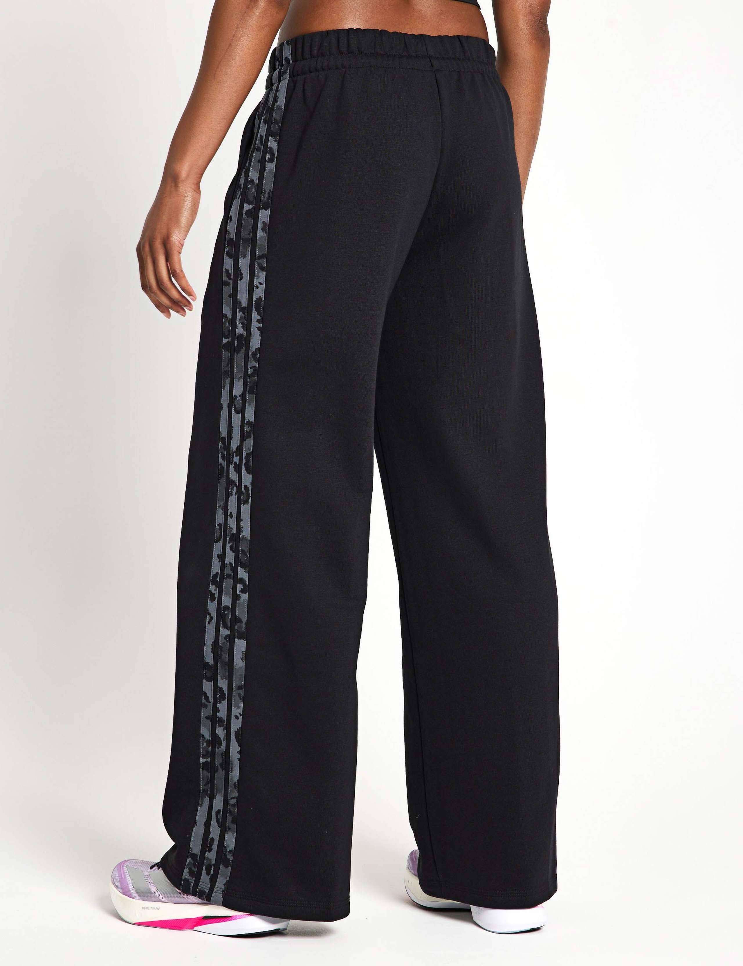 Animal Print 3-Stripes Wide Leg Joggers 2 of 4