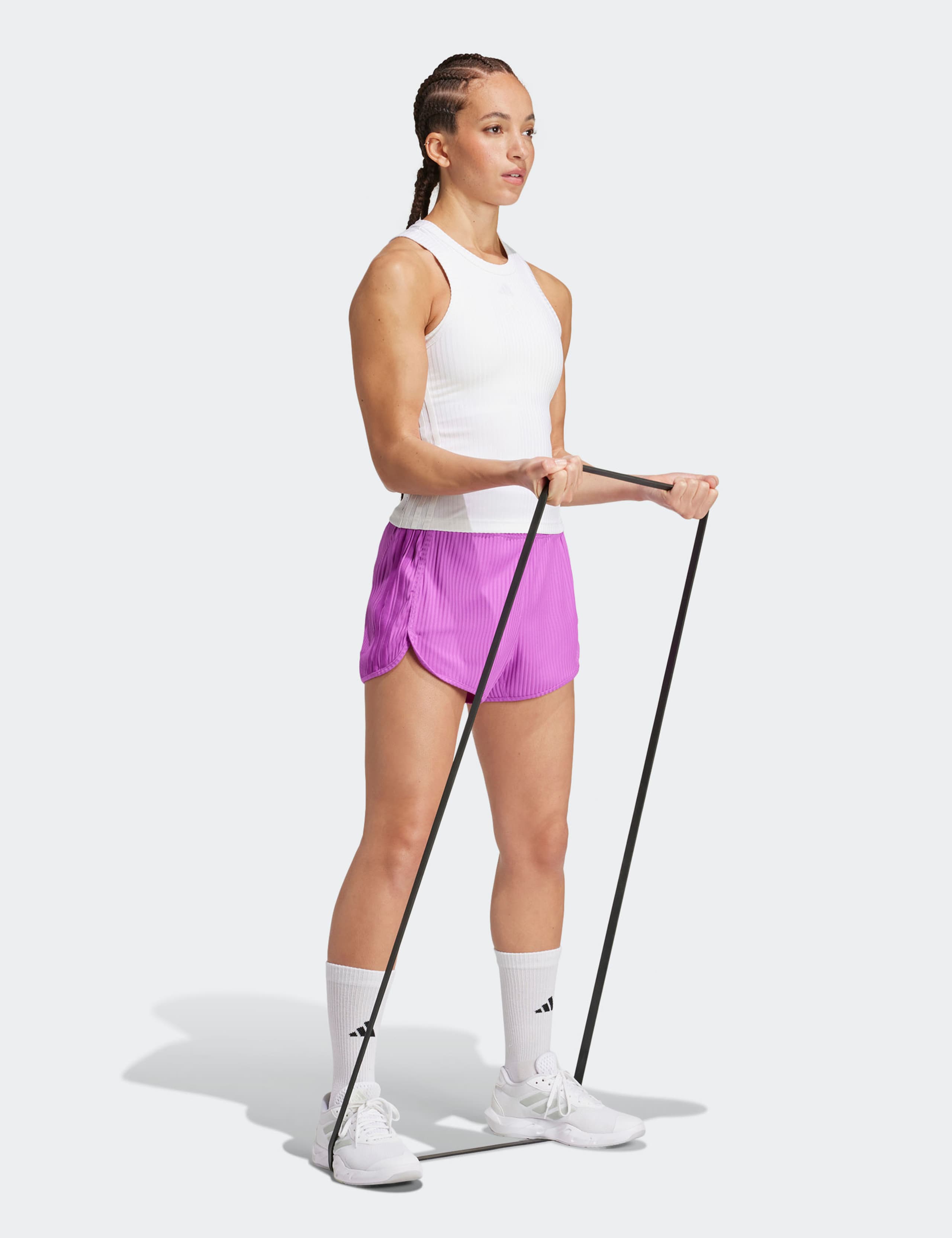 Pacer All Gym Ribbed Tonal 3 Stripes Shorts 3 of 6