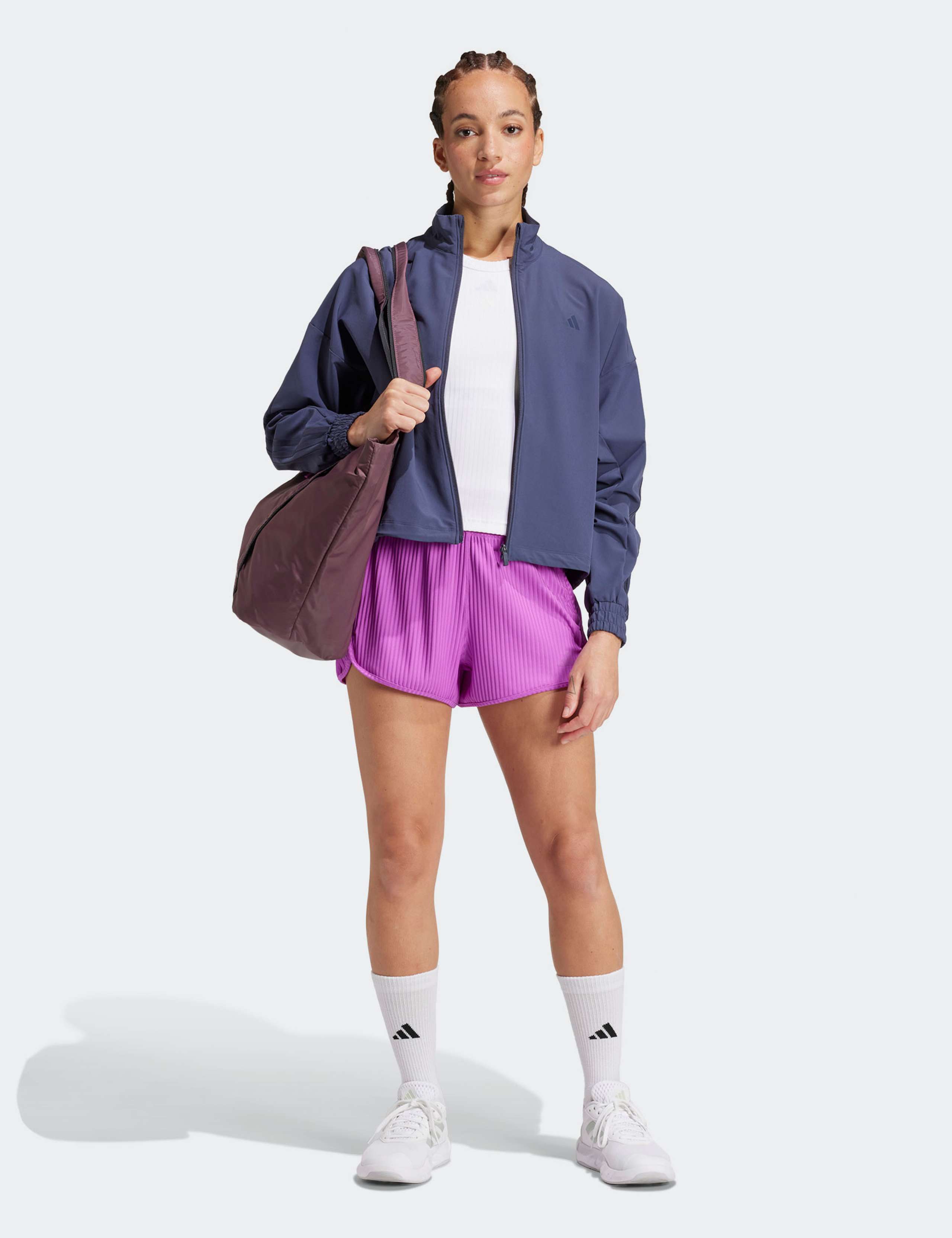 Pacer All Gym Ribbed Tonal 3 Stripes Shorts 6 of 6