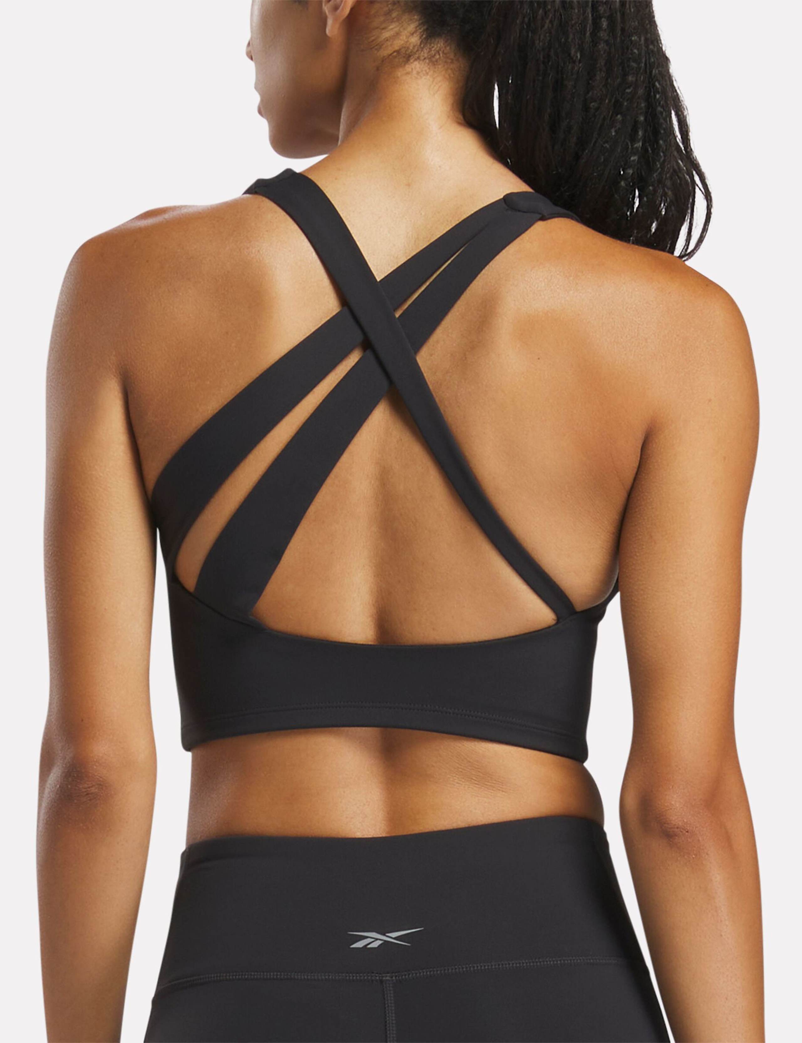 Lux Square Neck Cross Back Fitted Crop Top 5 of 6