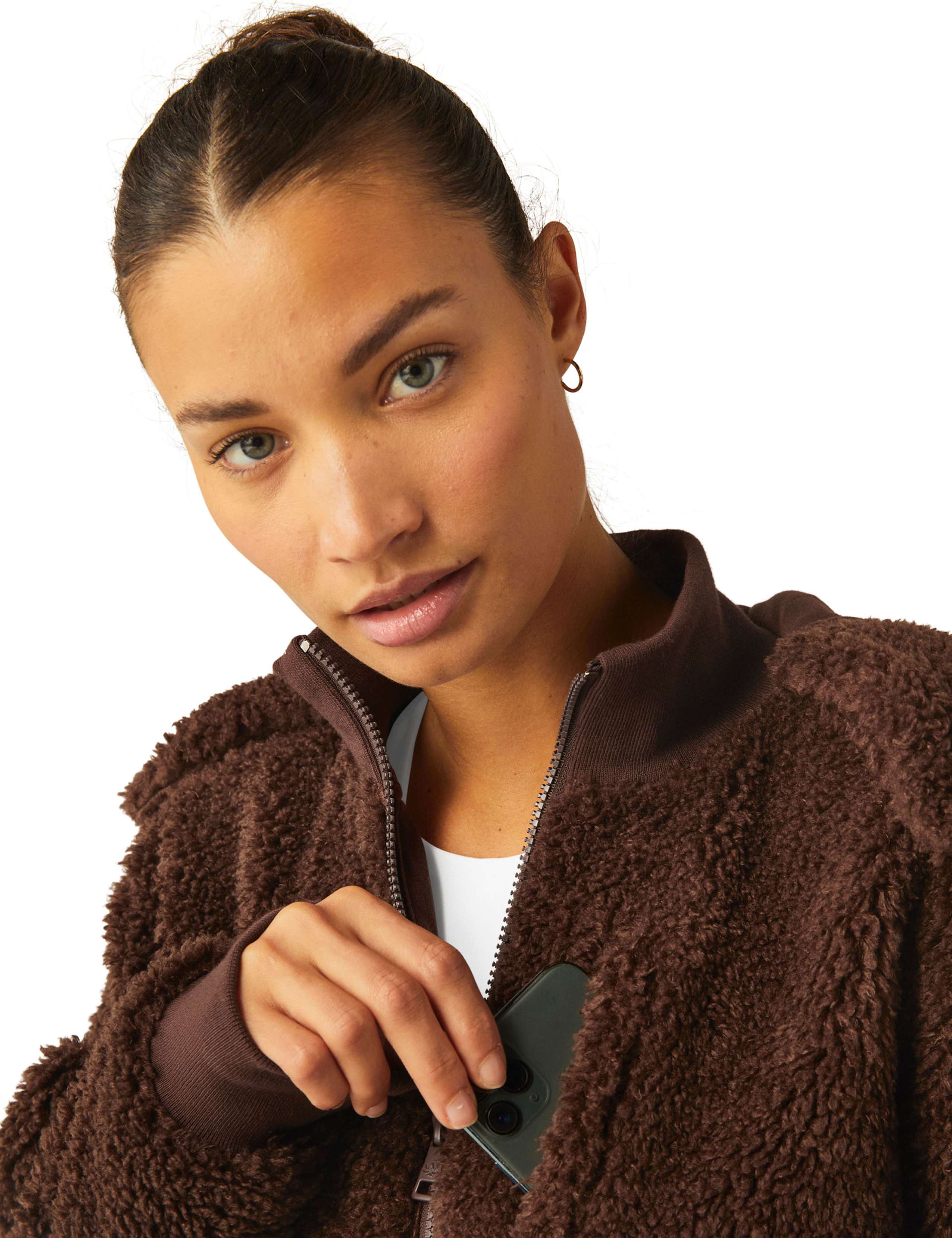 Borg Funnel Neck Relaxed Jacket 6 of 6