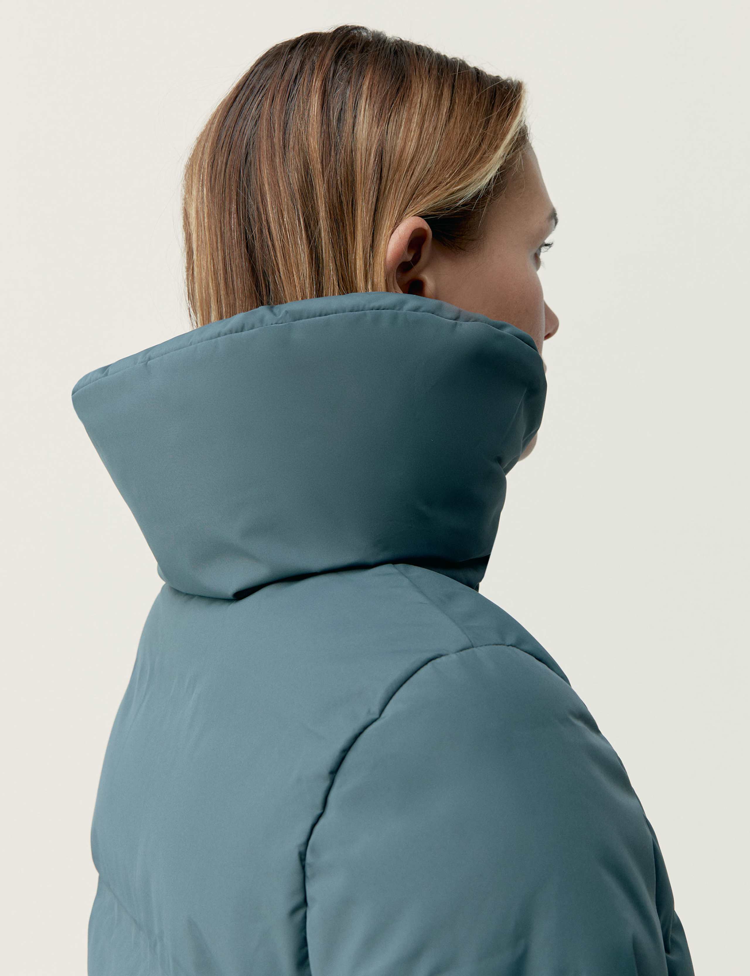 Funnel Neck Longline Puffer Coat 5 of 6