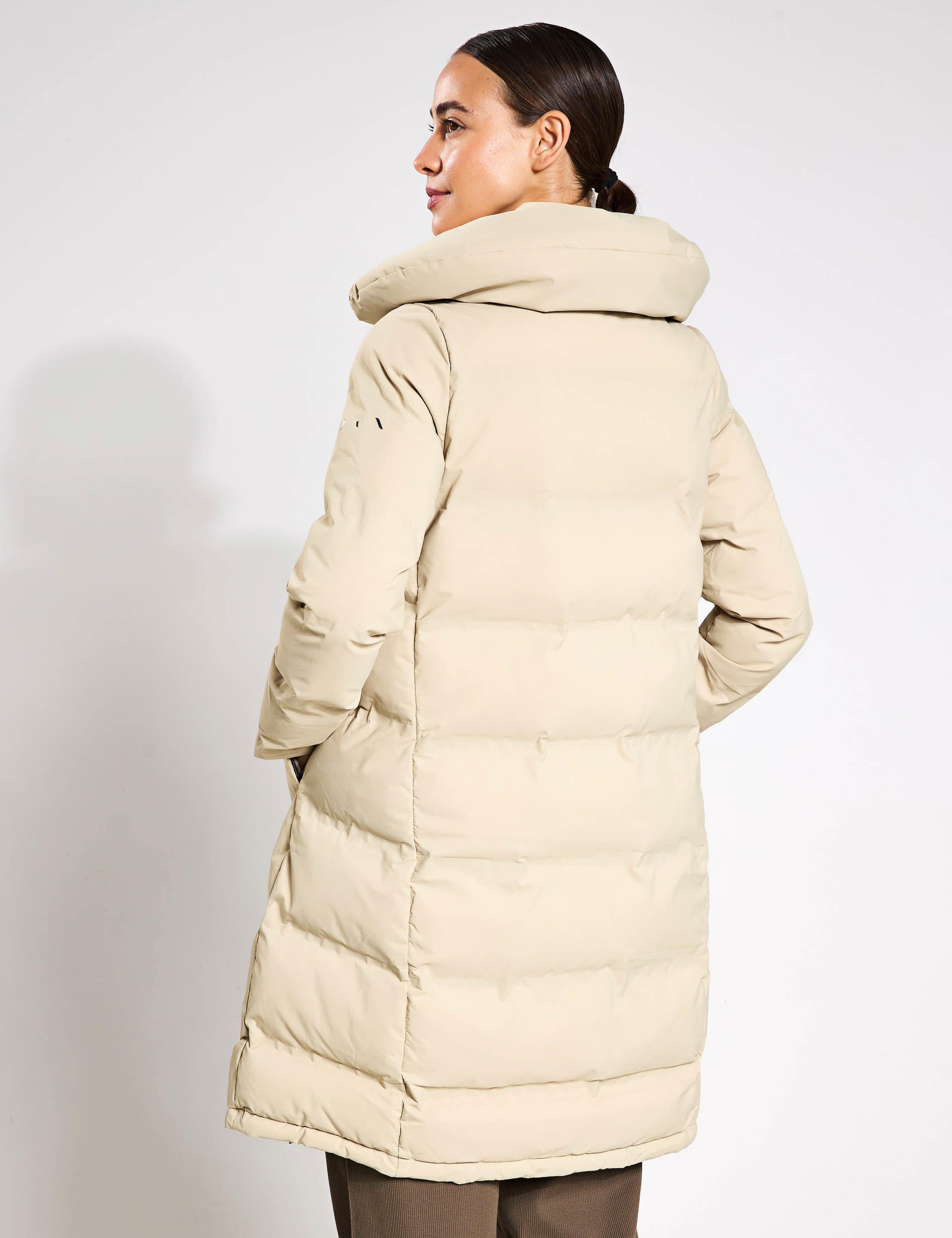 Funnel Neck Longline Puffer Coat 2 of 8