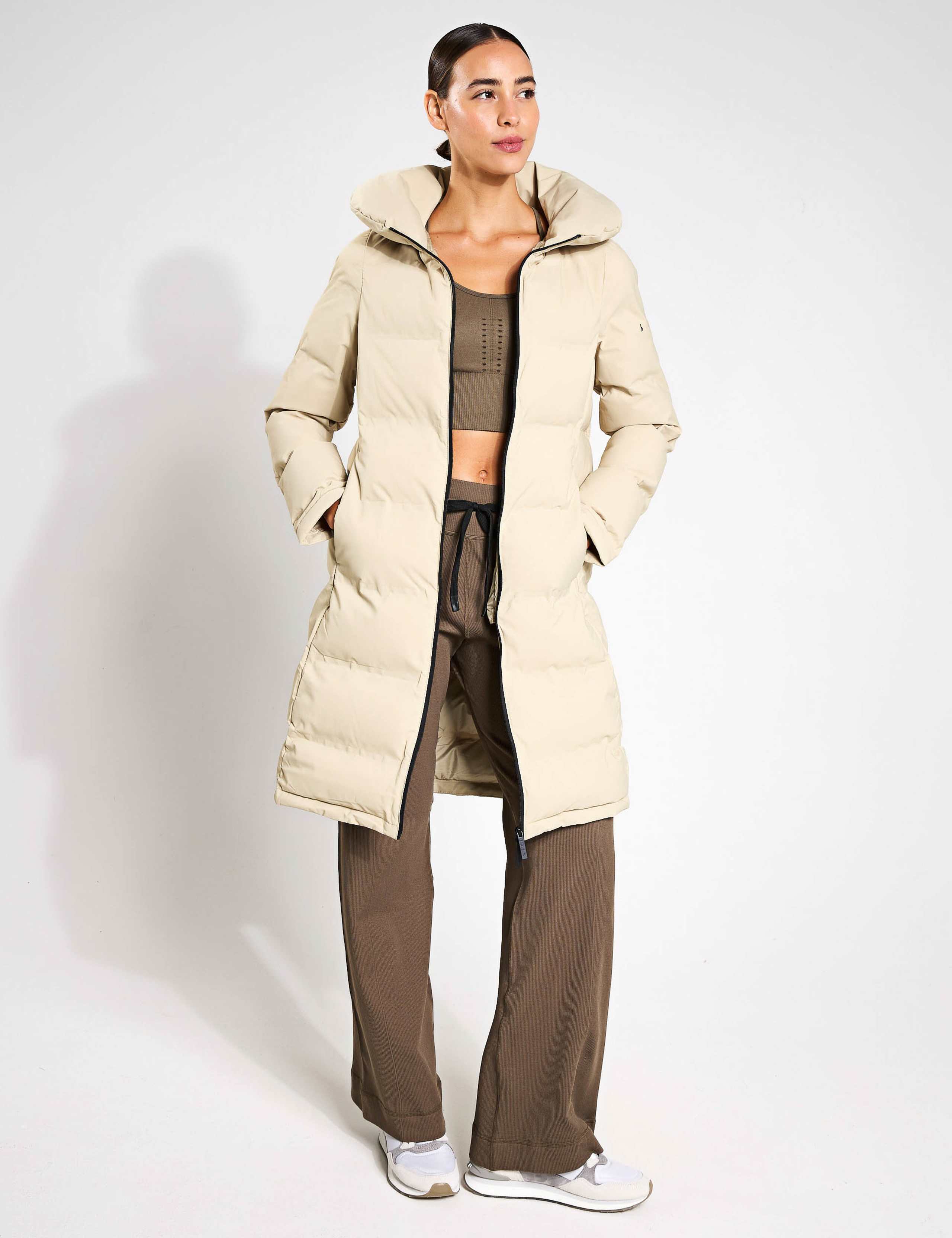 Funnel Neck Longline Puffer Coat 6 of 8