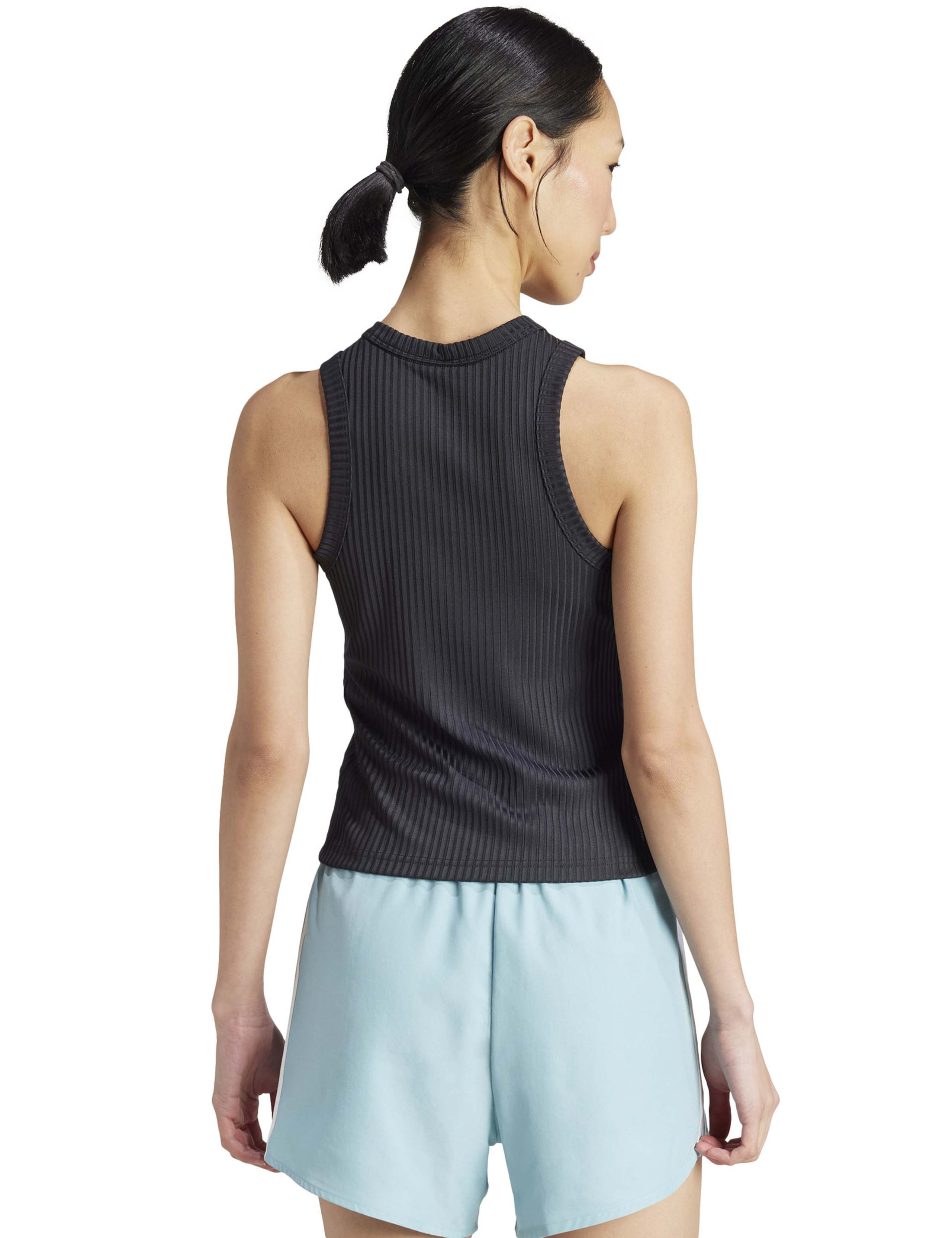 All Gym Seasonal Rib Tonal 3 Stripes Vest Top 4 of 6