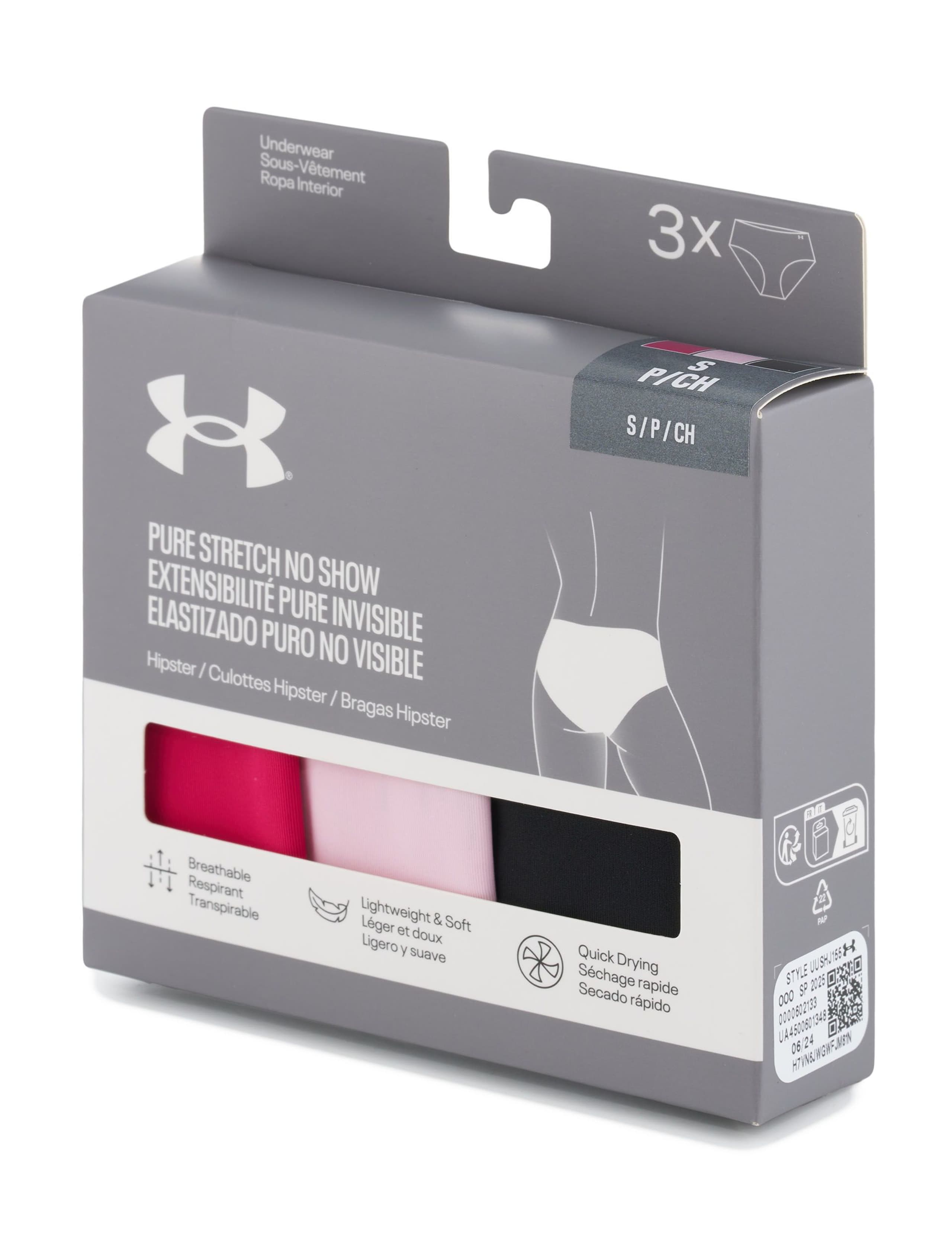 3pk Pure Stretch No Show Hipster Knickers 3 of 4