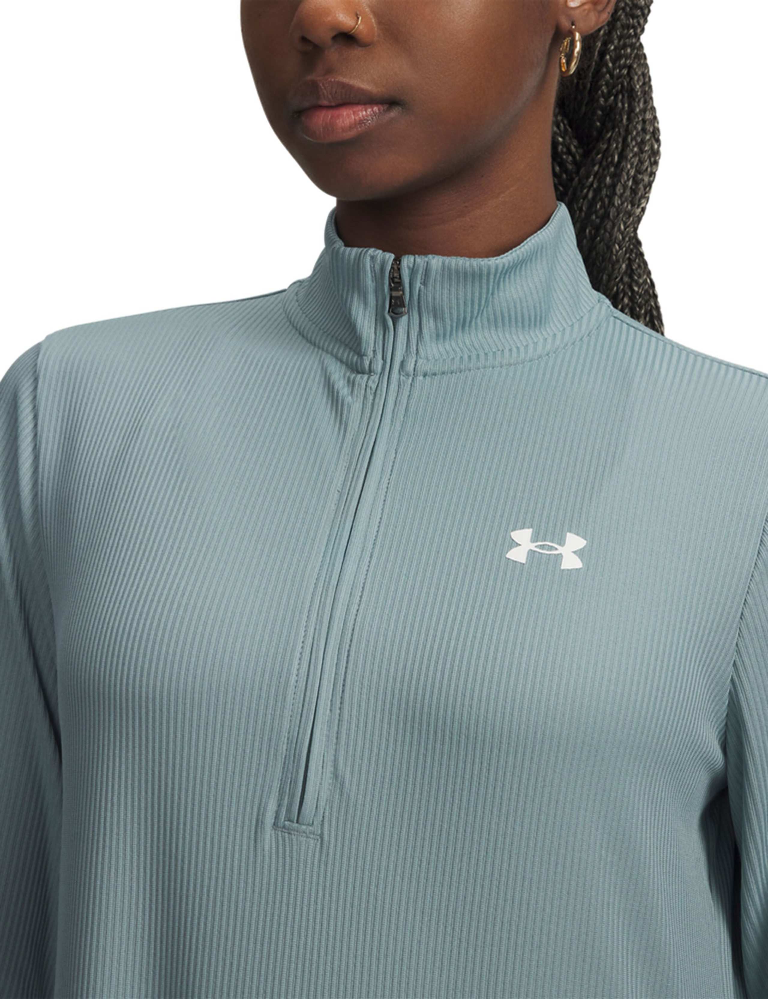 Tech™ Rib Half Zip Funnel Neck Sweatshirt 3 of 3