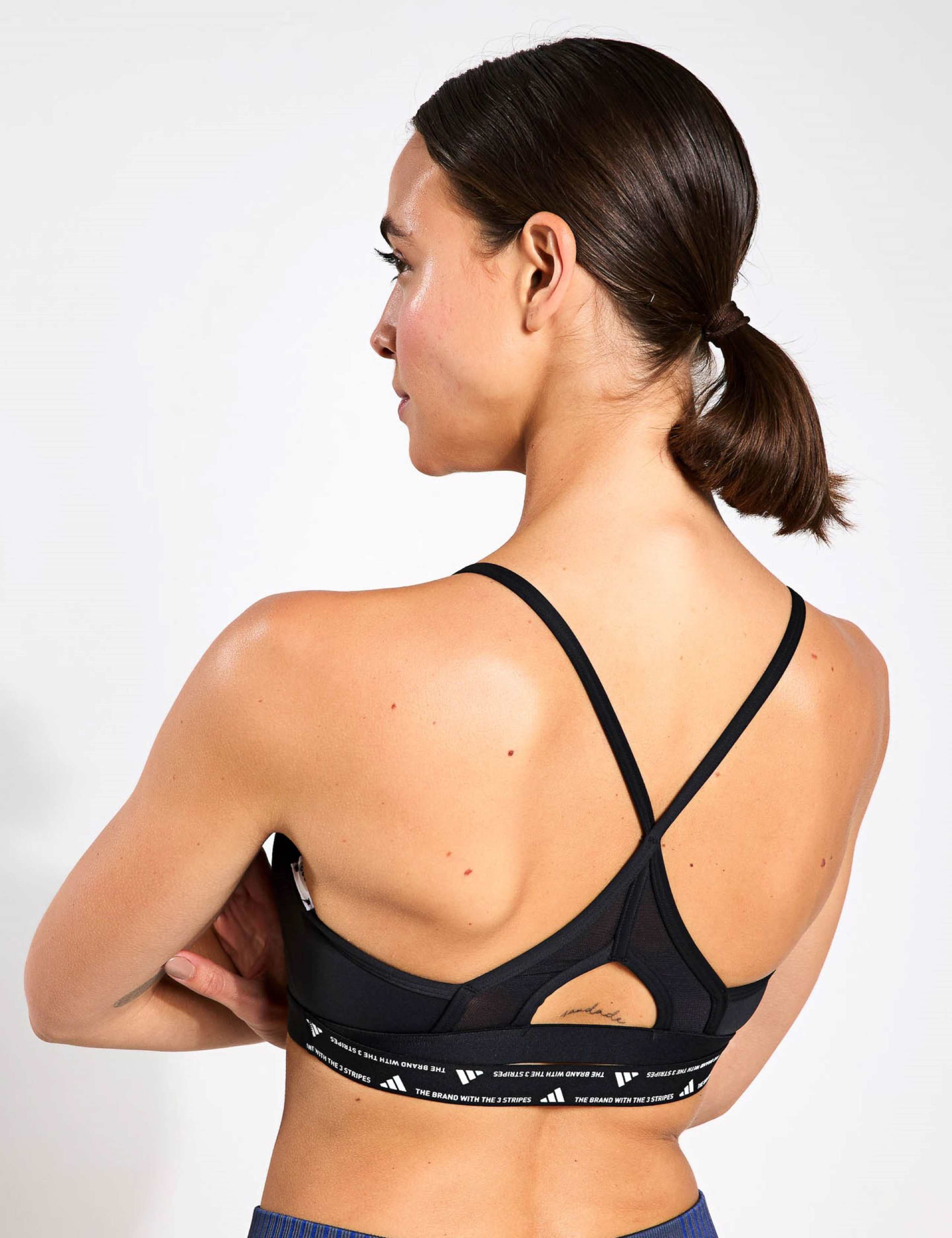 AeroReact Training 3 Stripes Sports Bra 4 of 7