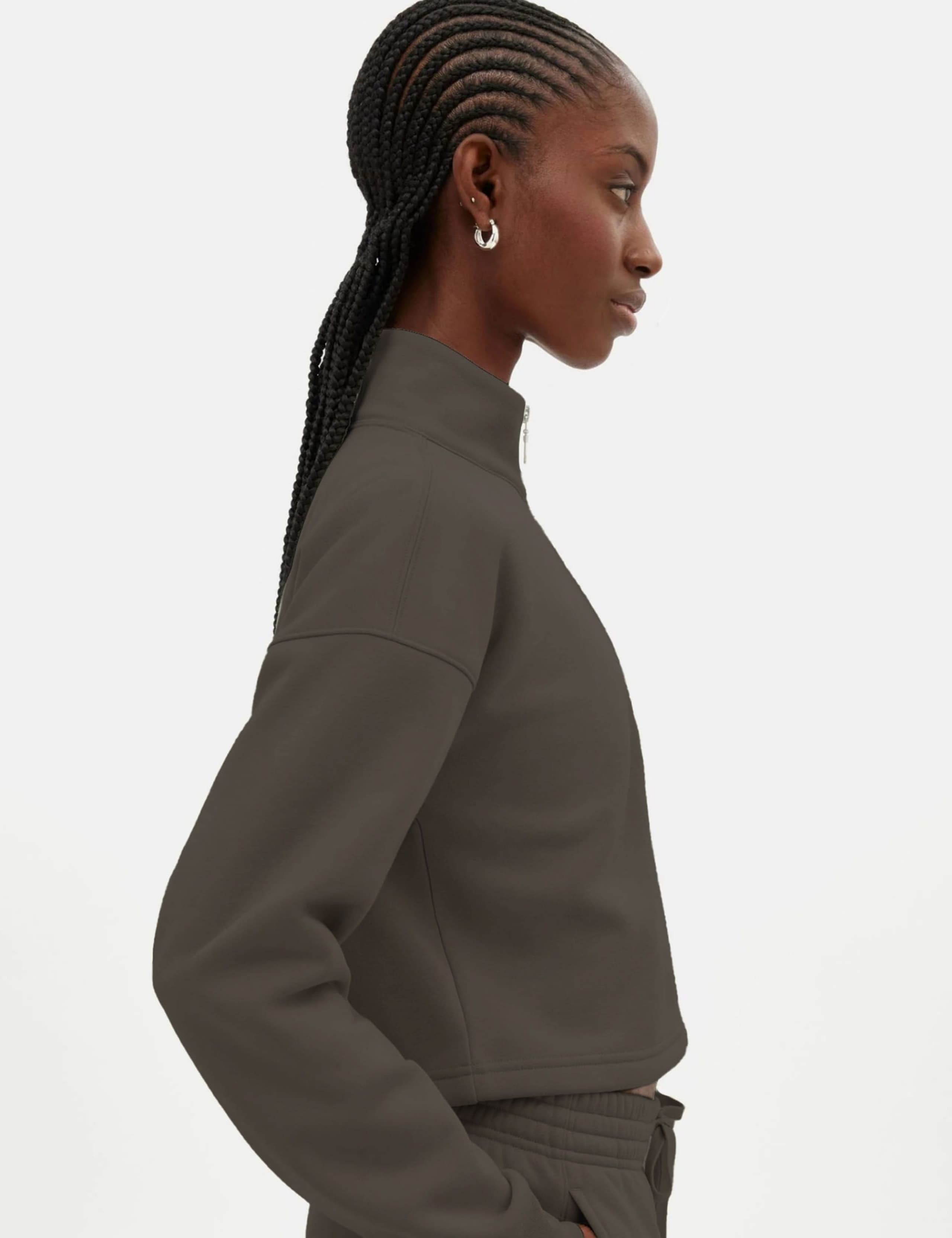Vega Funnel Neck Half Zip Crop Sweatshirt 4 of 4