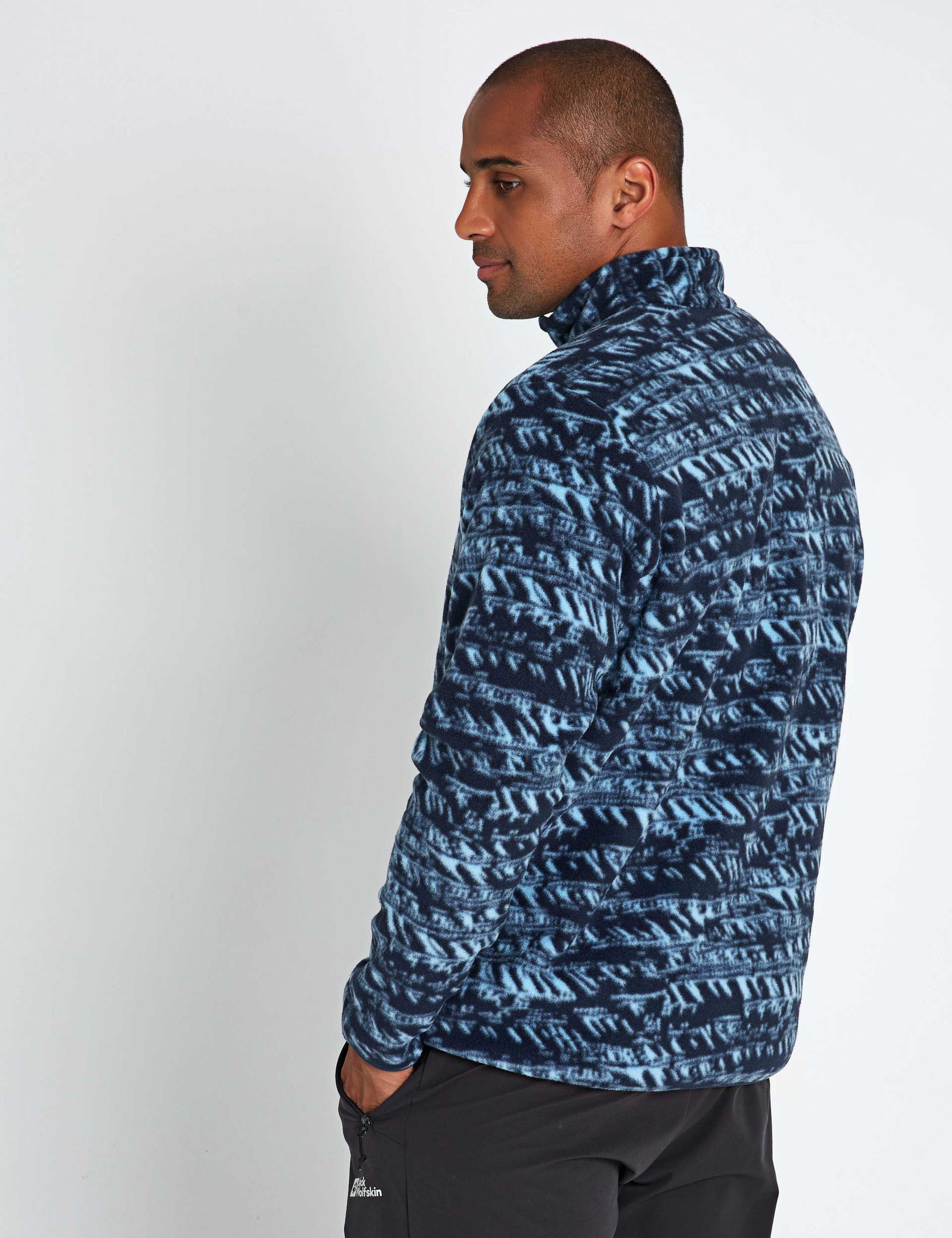 Big Sky Printed Funnel Neck Half Zip Fleece 3 of 5