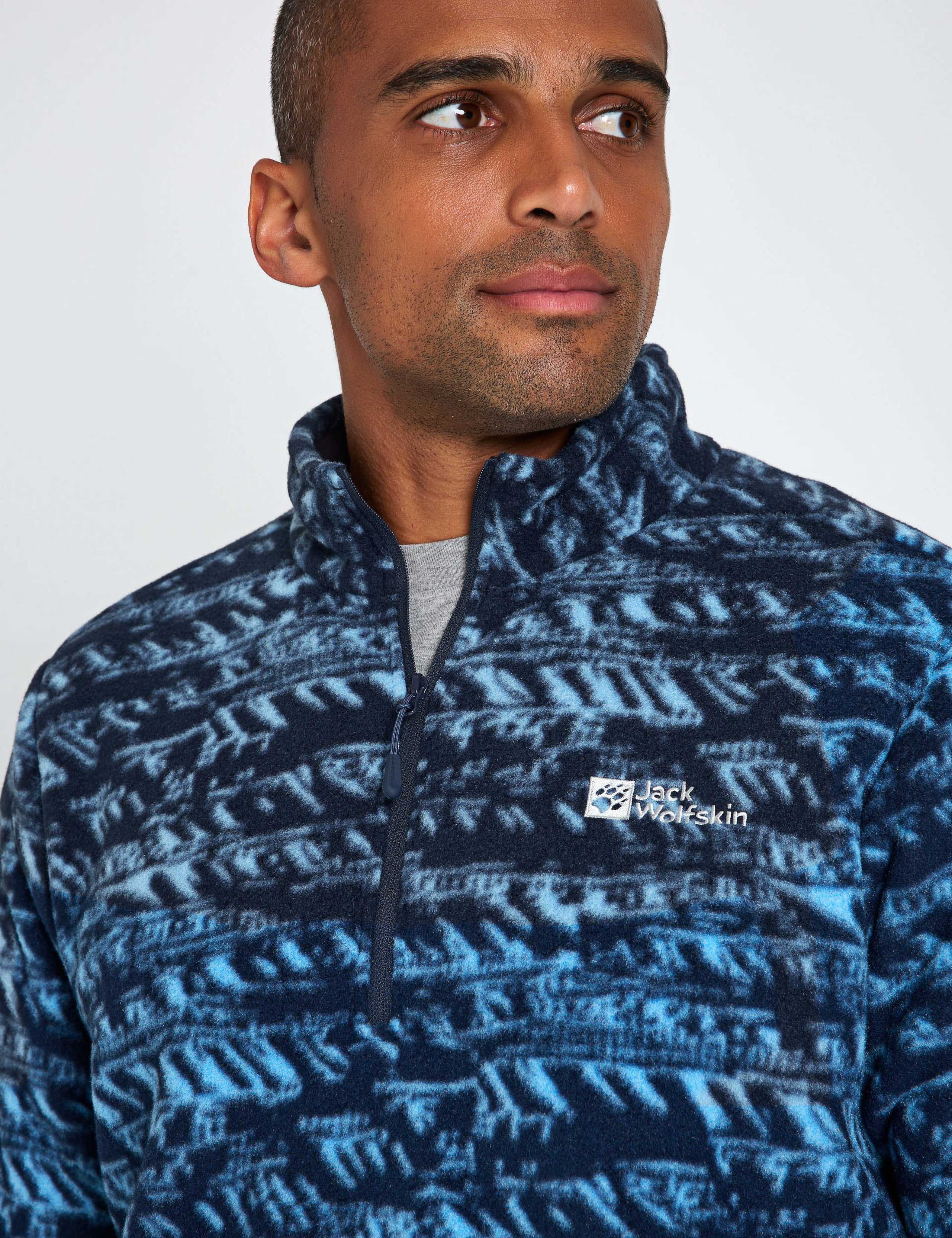 Big Sky Printed Funnel Neck Half Zip Fleece 4 of 5
