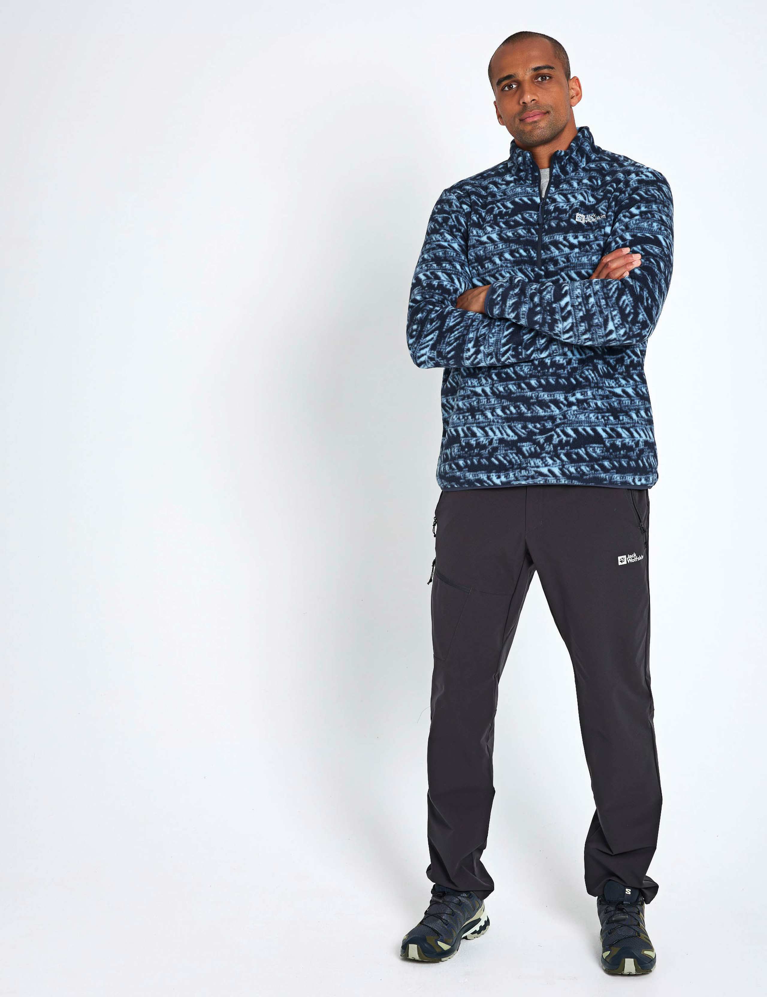 Big Sky Printed Funnel Neck Half Zip Fleece 5 of 5