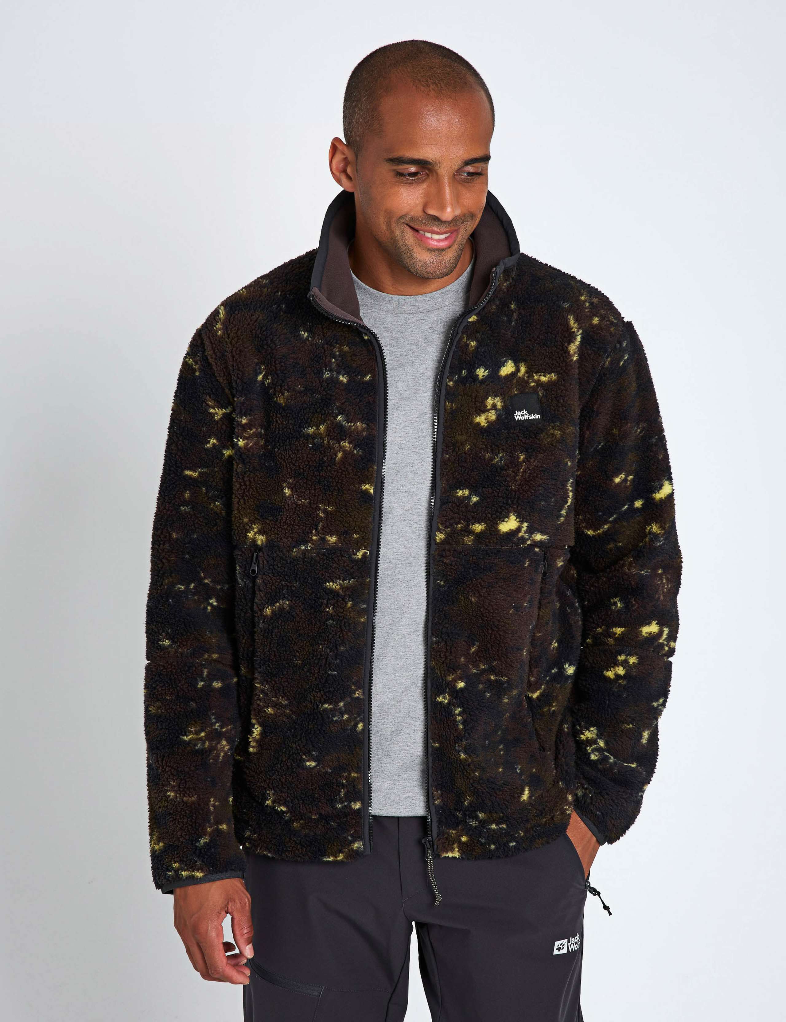 Stone Lite Sherpa Fleece Camo Print Jacket 1 of 7