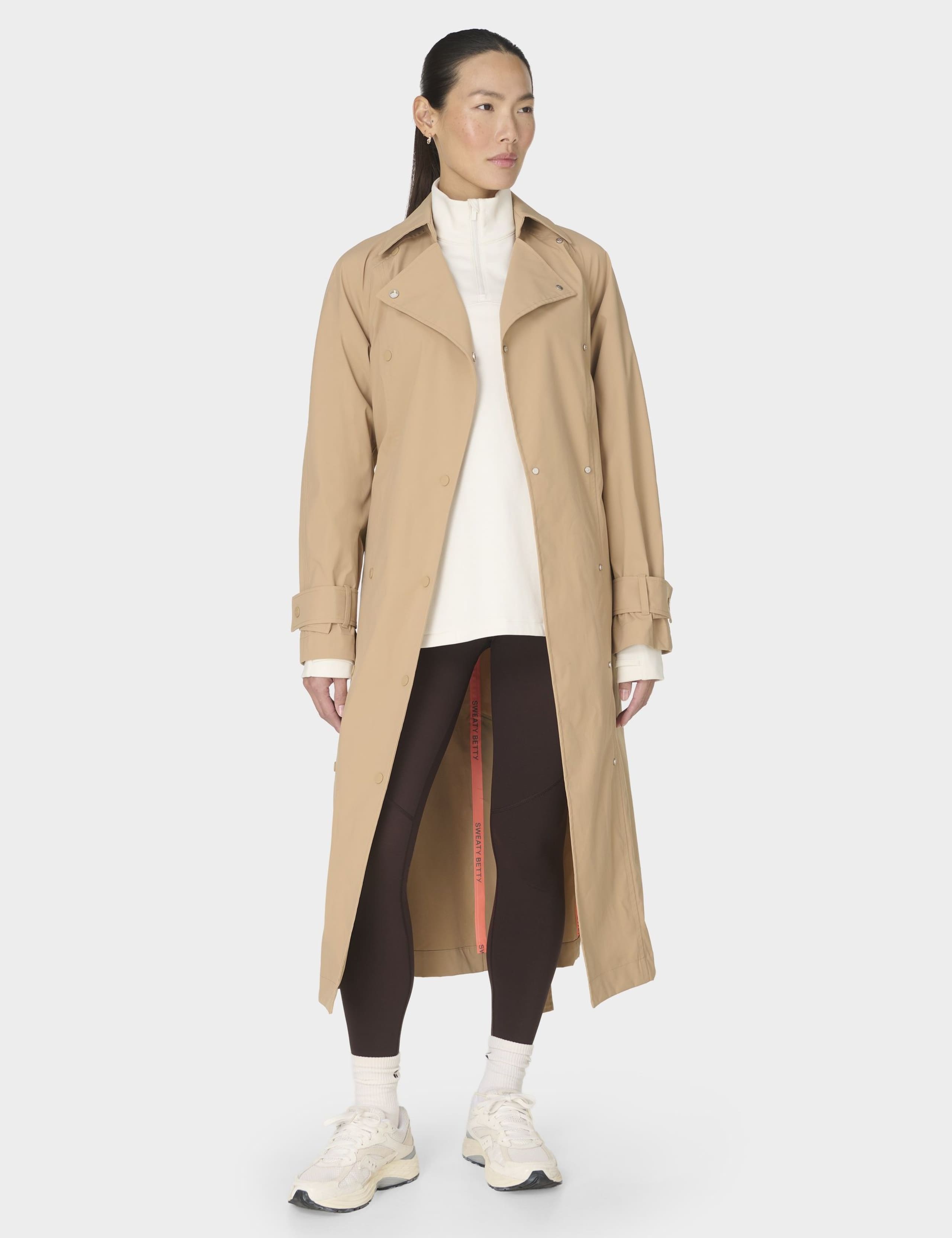 Belted Double Breasted Relaxed Trench Coat 5 of 10