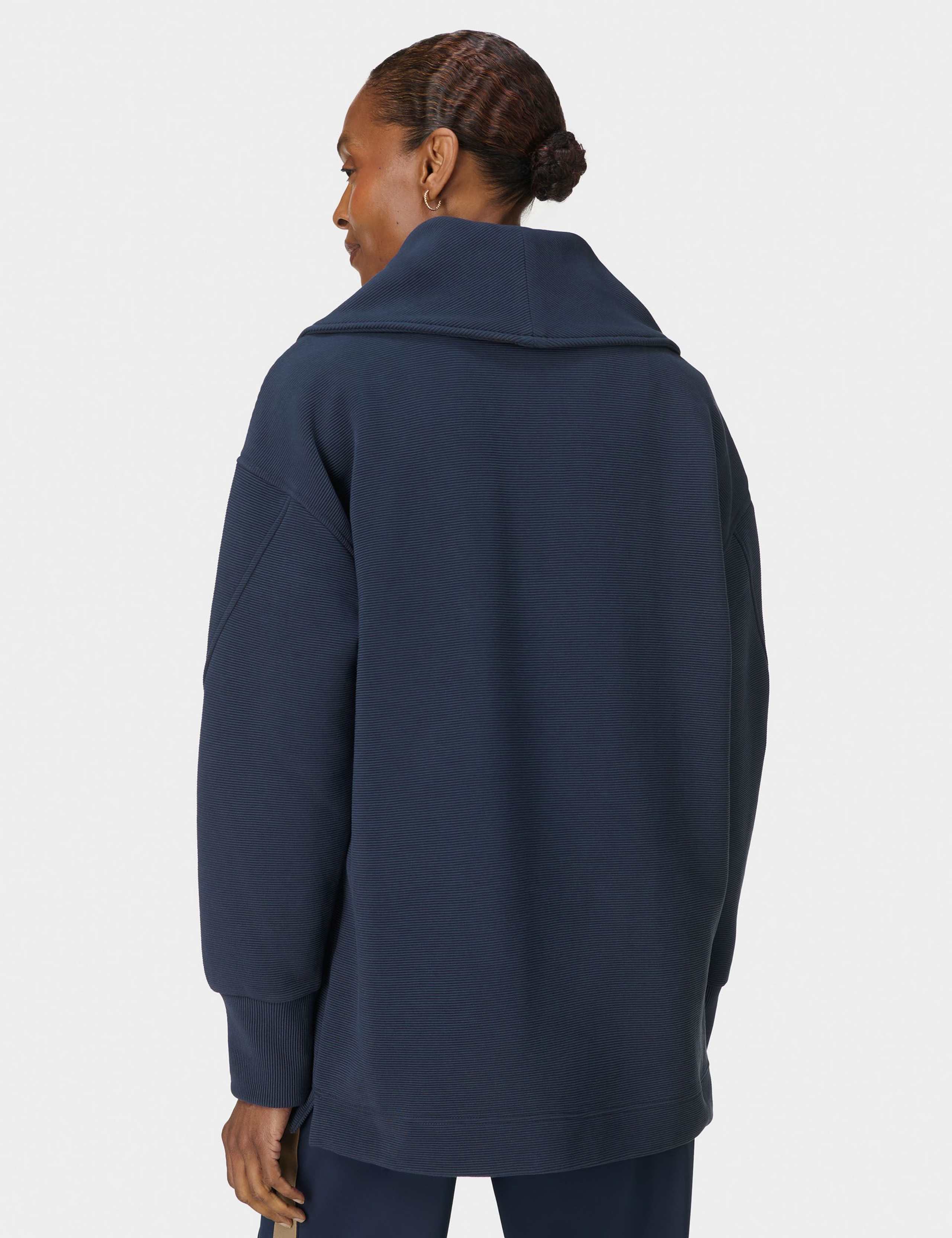Peaceful Cotton Blend Half Zip Sweatshirt 4 of 8