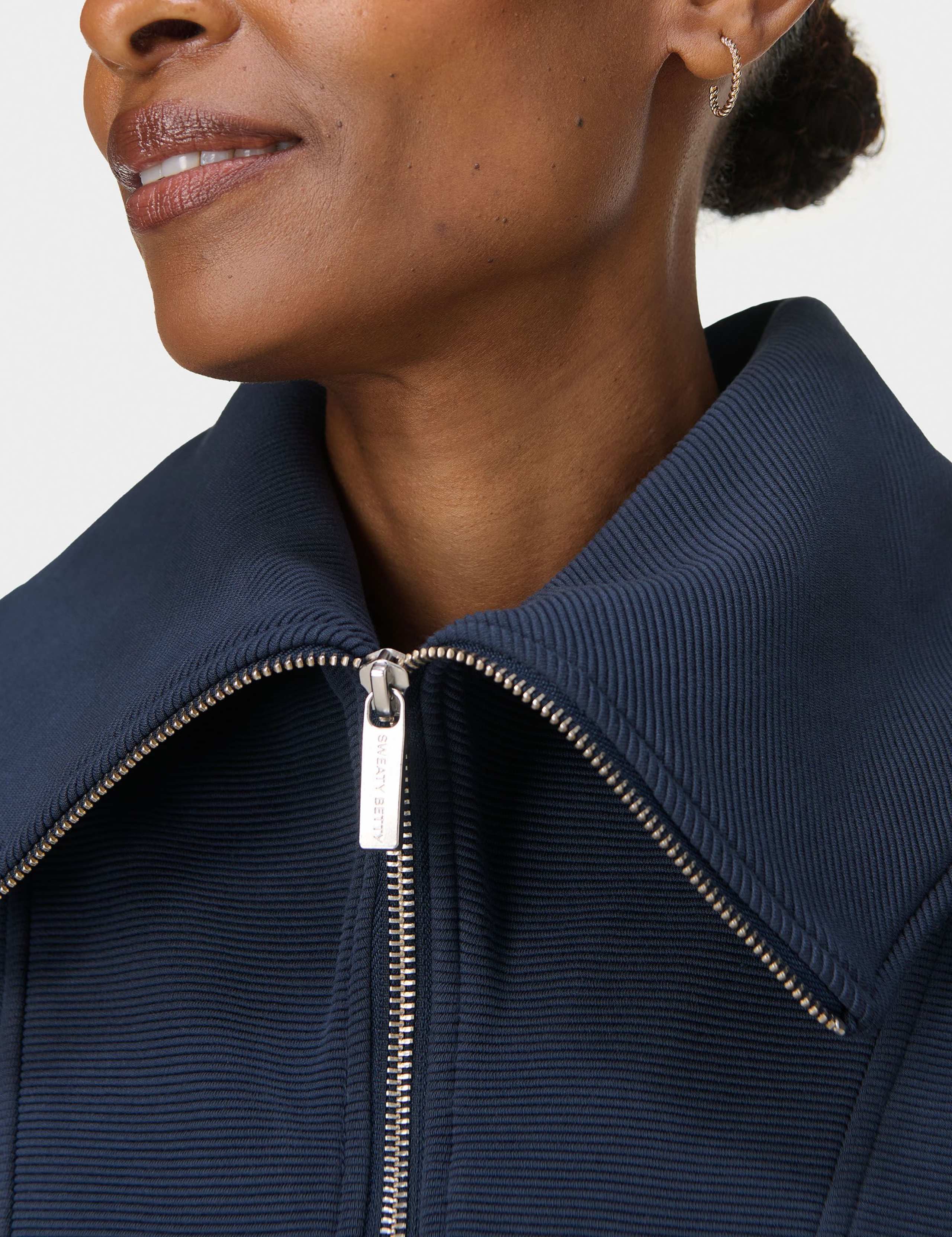 Peaceful Cotton Blend Half Zip Sweatshirt 6 of 8