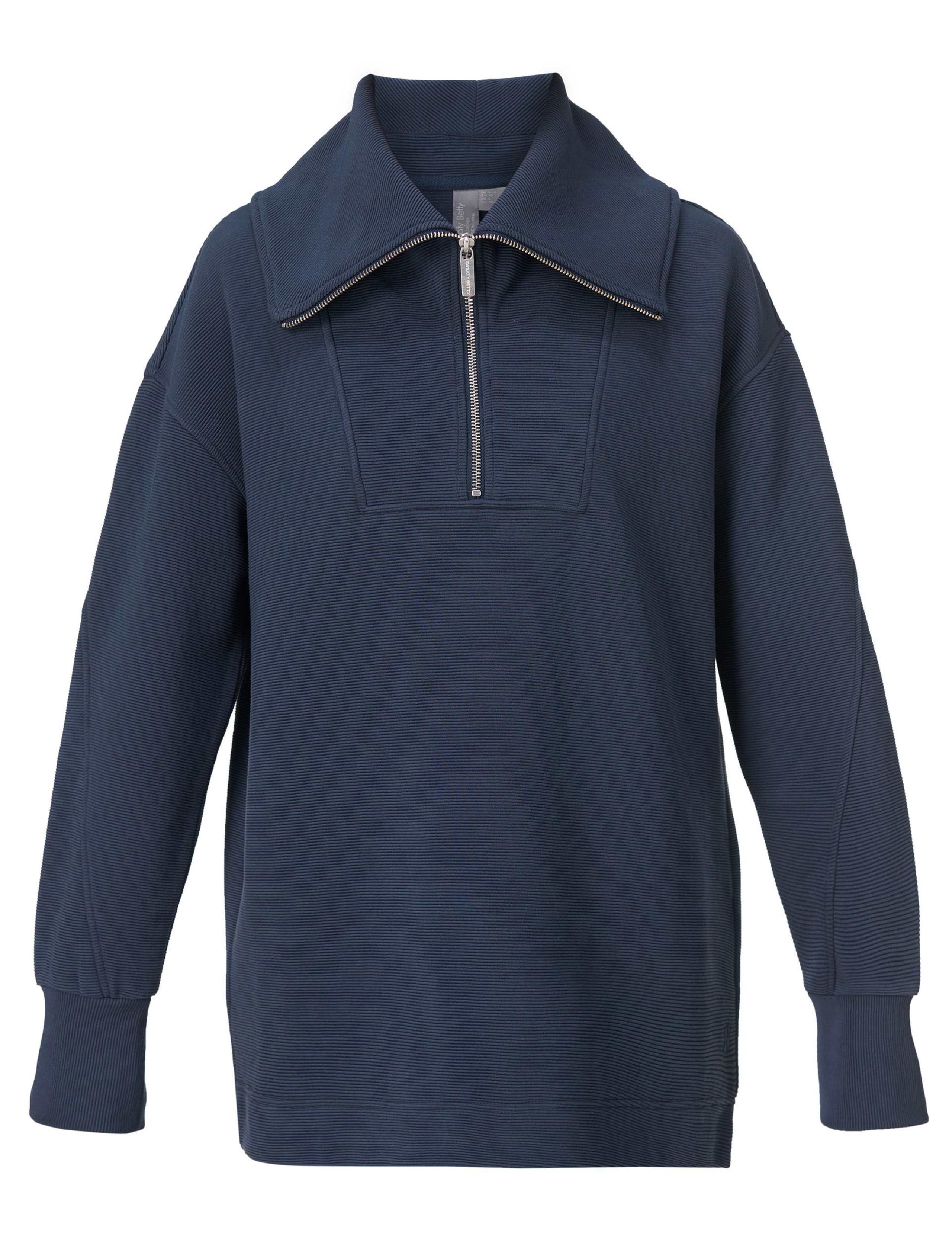 Peaceful Cotton Blend Half Zip Sweatshirt 2 of 8
