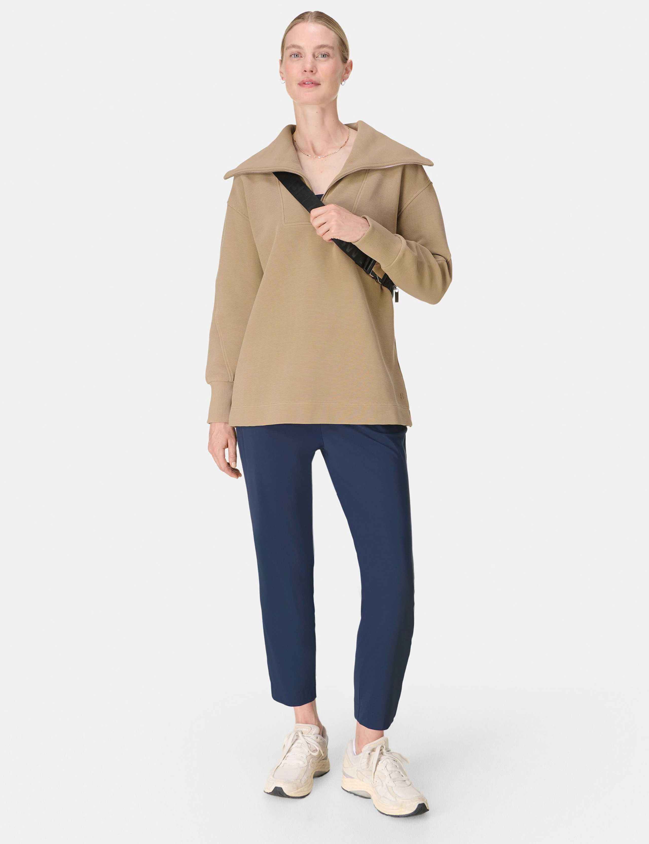 Peaceful Cotton Blend Half Zip Sweatshirt 5 of 8