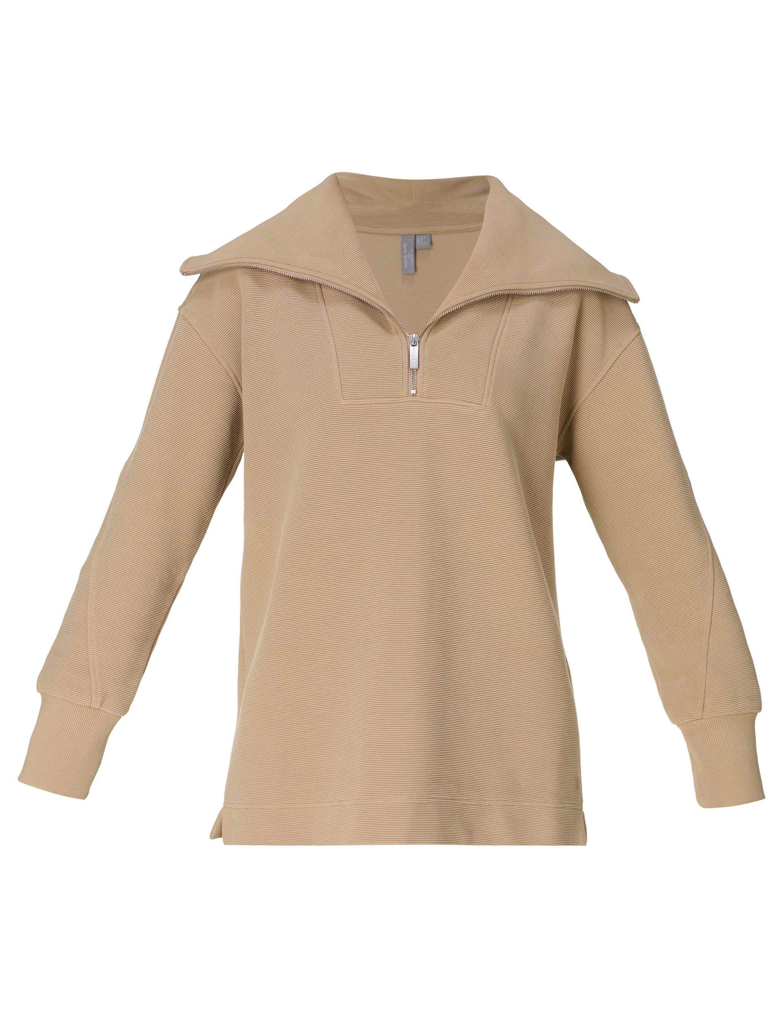 Peaceful Cotton Blend Half Zip Sweatshirt 2 of 8