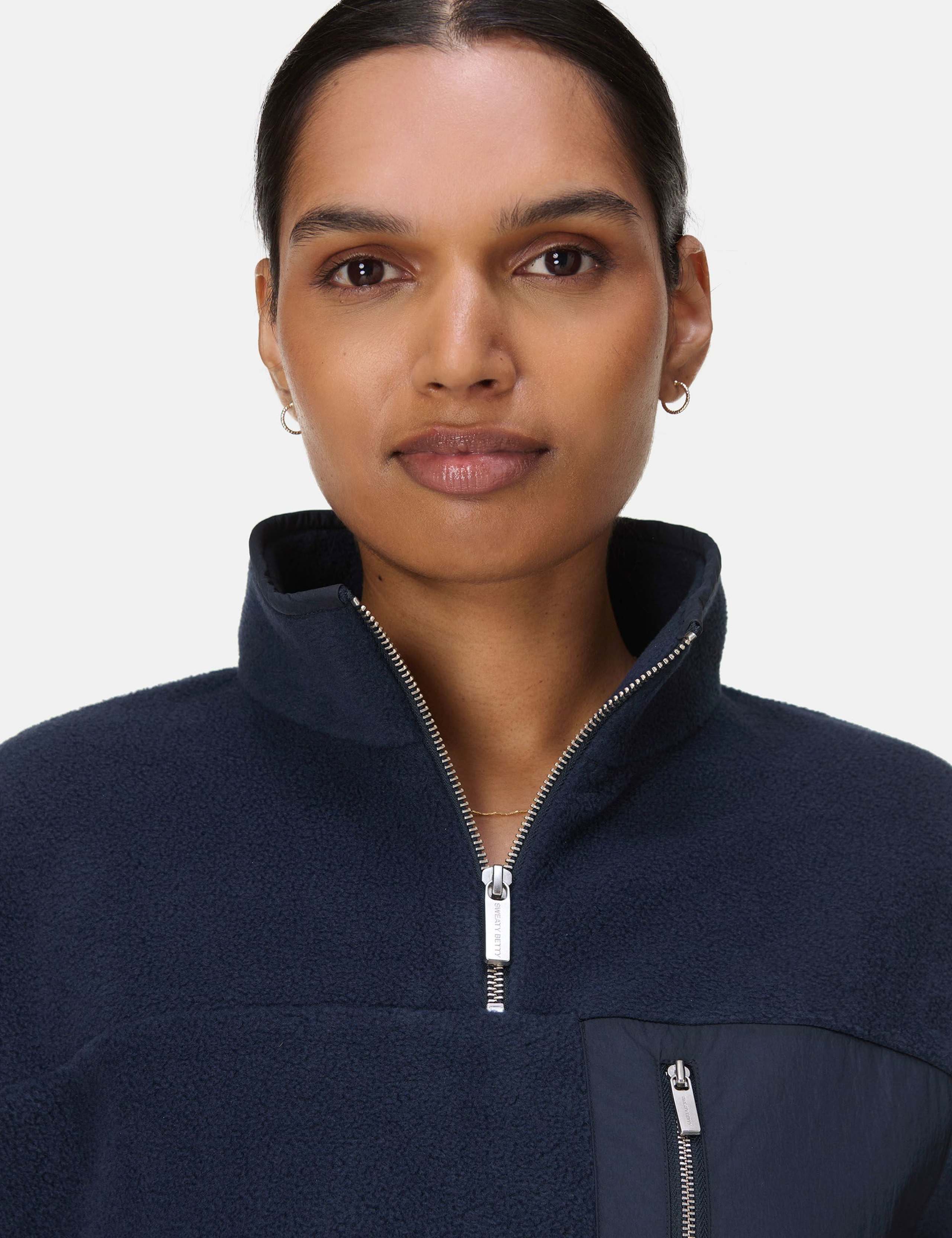 Mallow Half Zip Fleece Sweatshirt 7 of 8