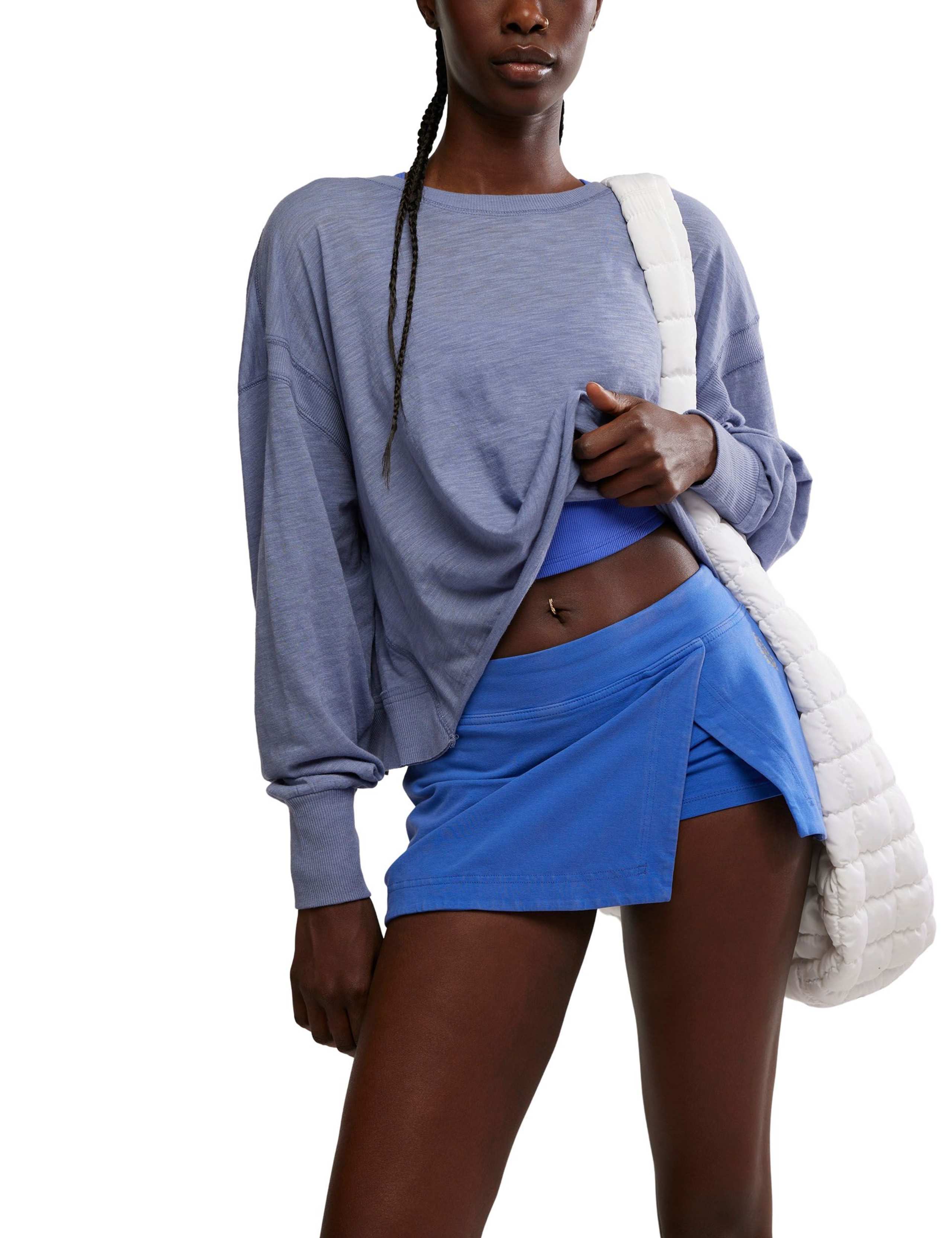 My Time Cotton Rich Crew Neck Open Back Top 3 of 7