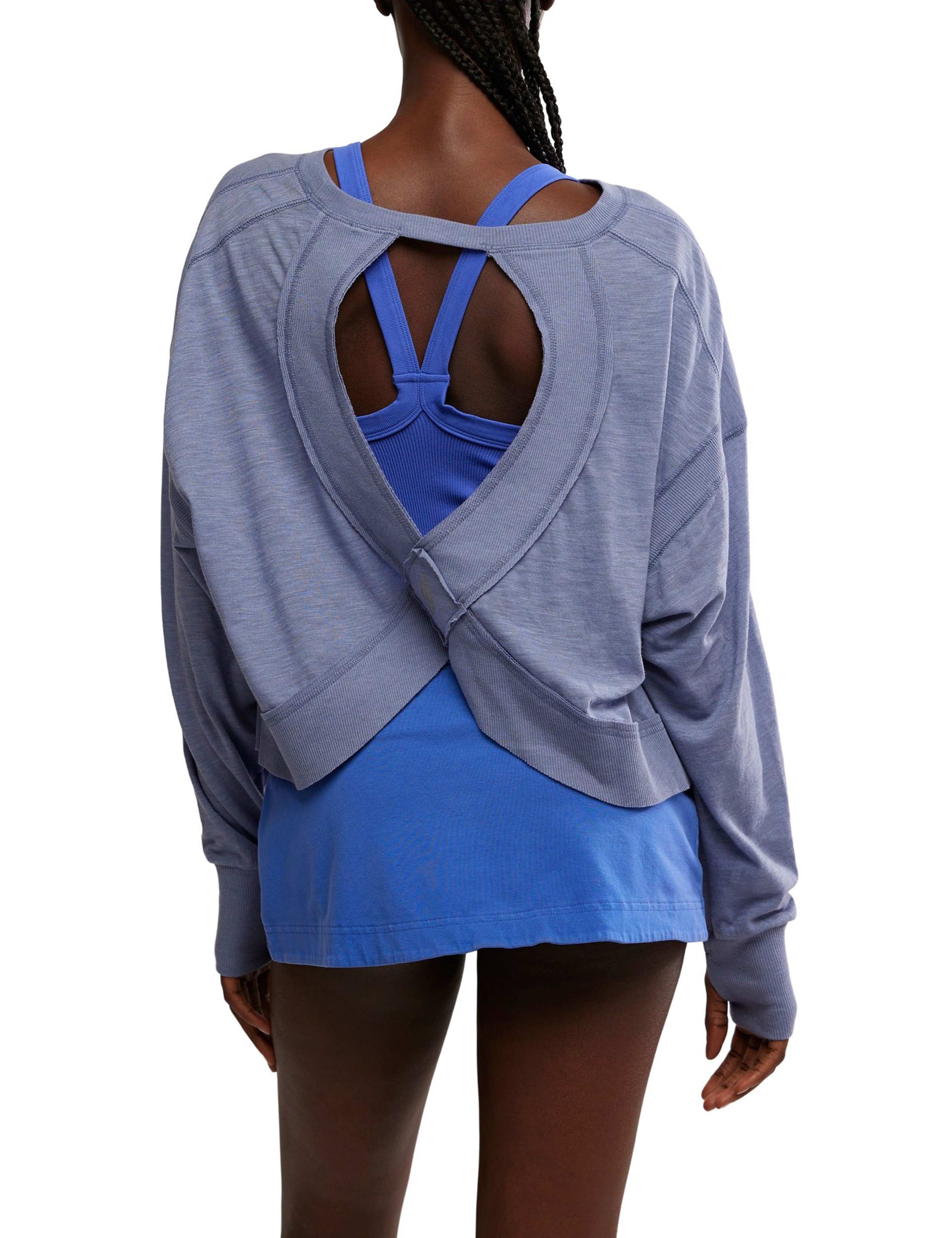 My Time Cotton Rich Crew Neck Open Back Top 7 of 7