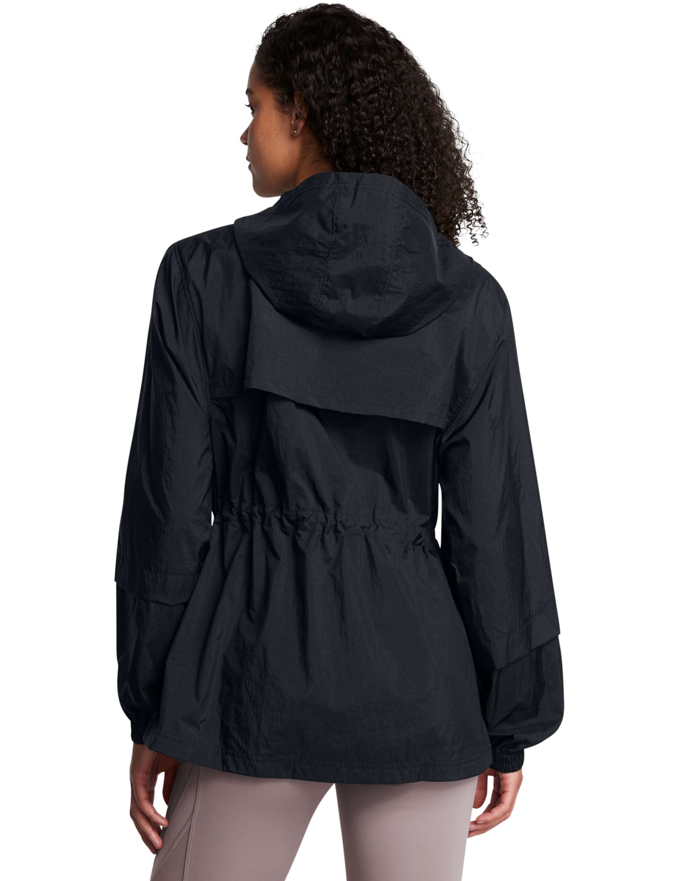 Crinkle Woven Zip Up Hooded Sports Jacket 4 of 4