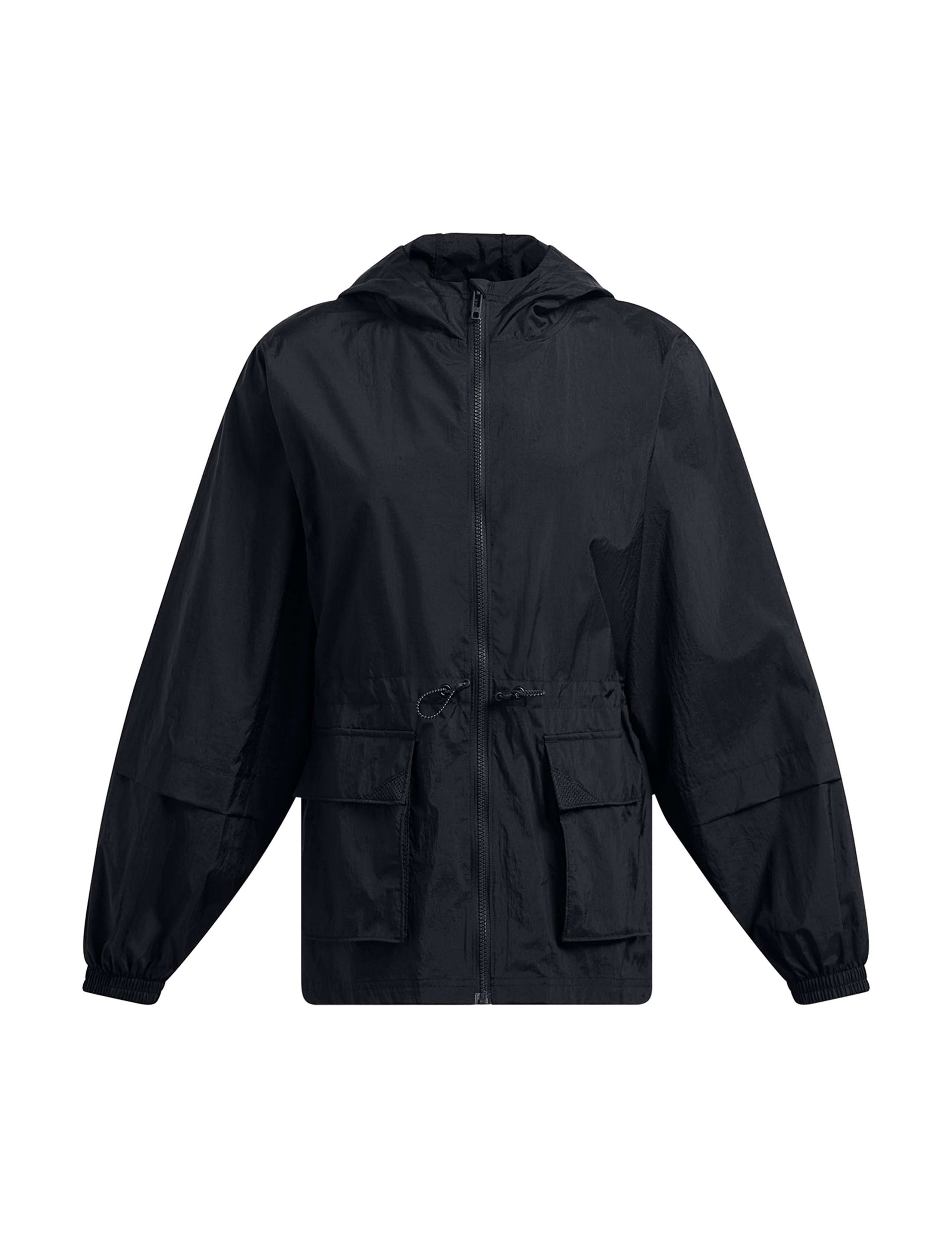 Crinkle Woven Zip Up Hooded Sports Jacket 2 of 4