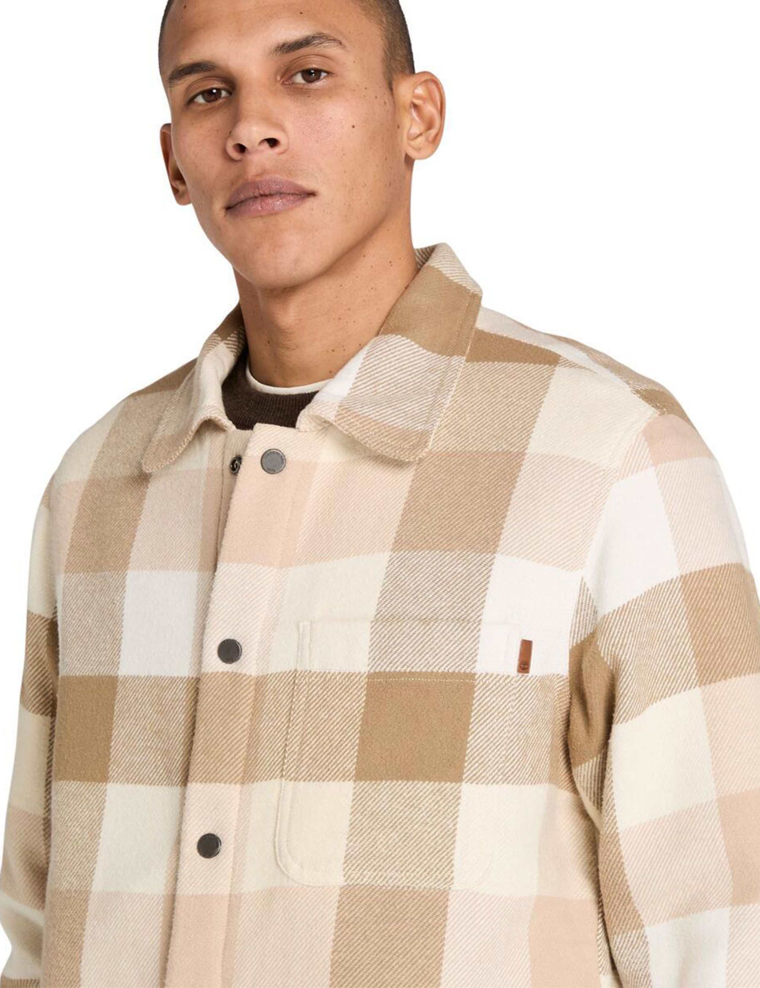 Pure Cotton Checked Fleece Lined Overshirt 6 of 6