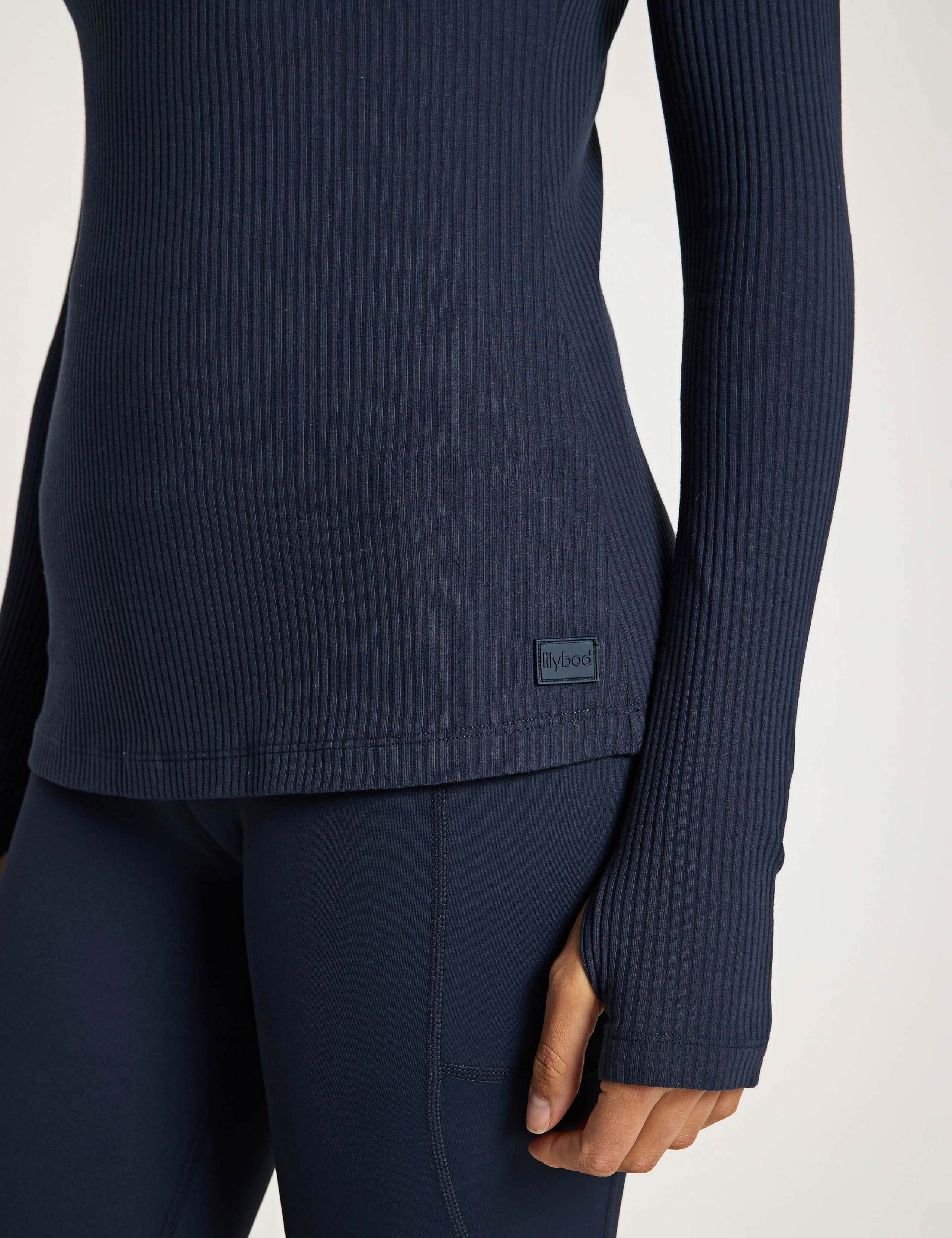 Fiona Cotton Rich Ribbed Crew Neck Top 4 of 4