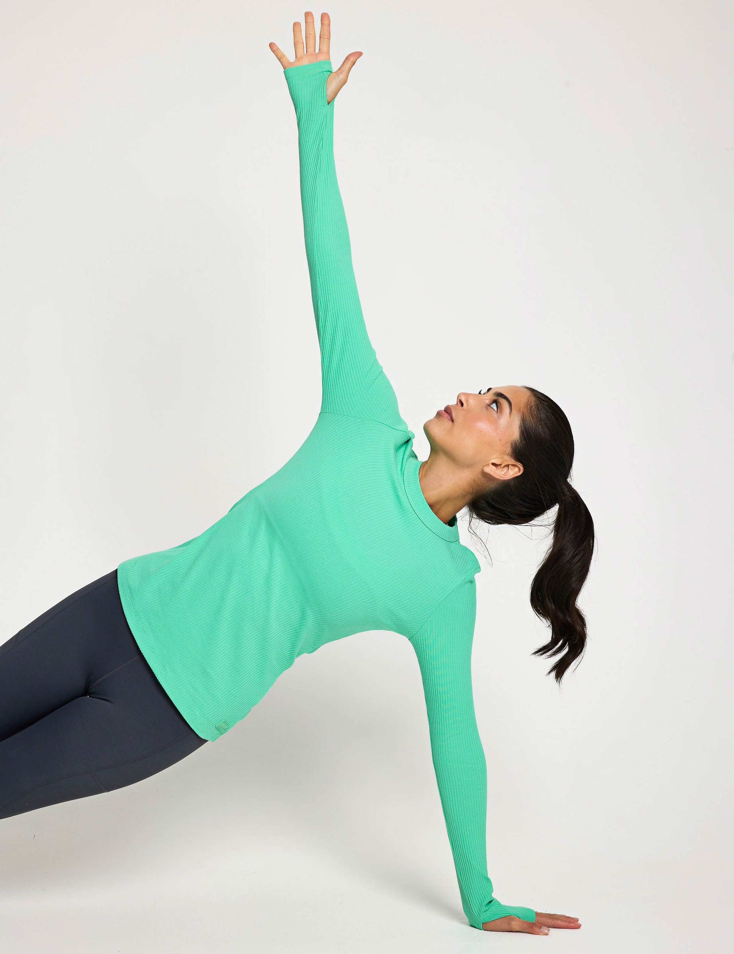Fiona Cotton Rich Ribbed Crew Neck Top 4 of 6