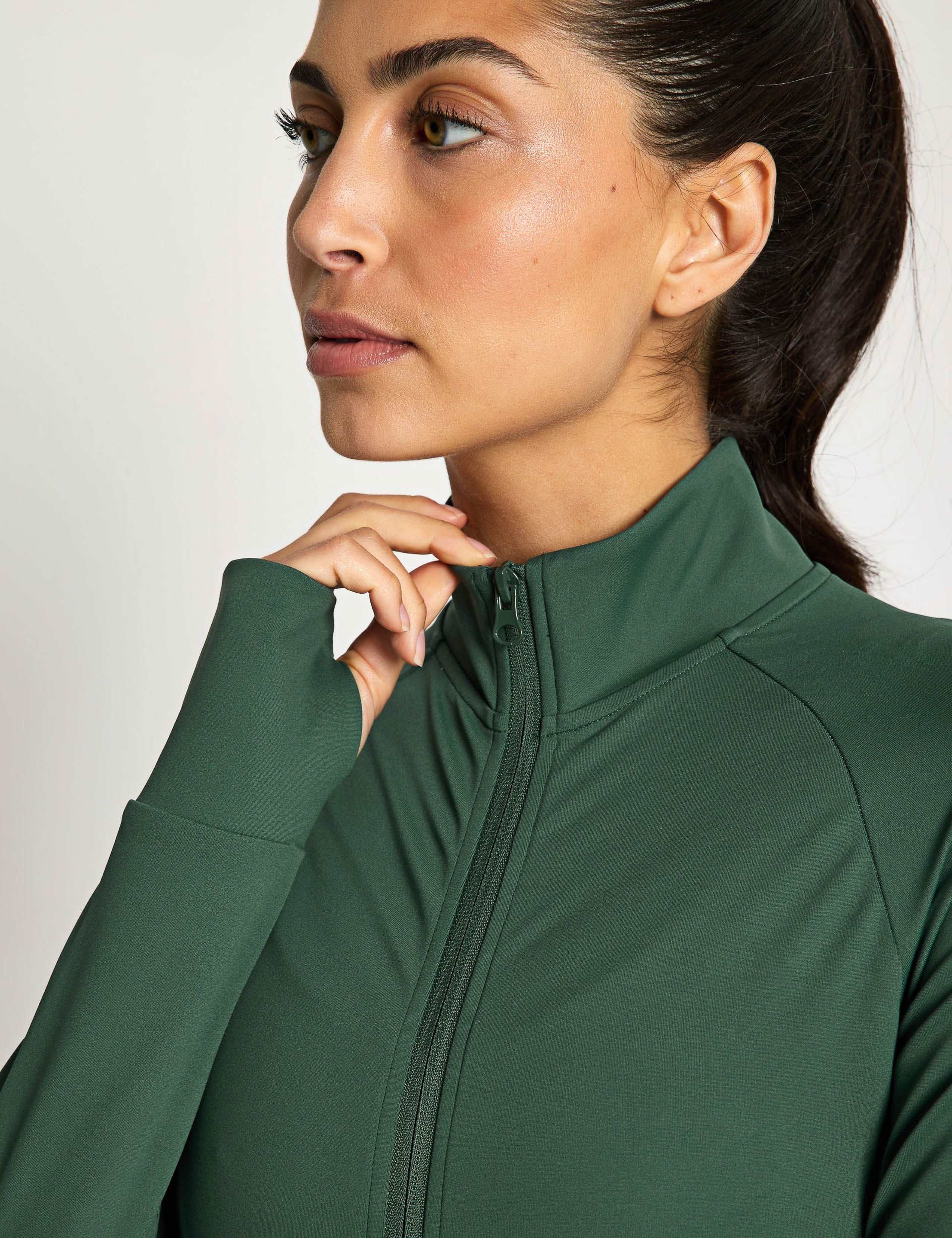 Zuri Funnel Neck Zip Up Top 5 of 6