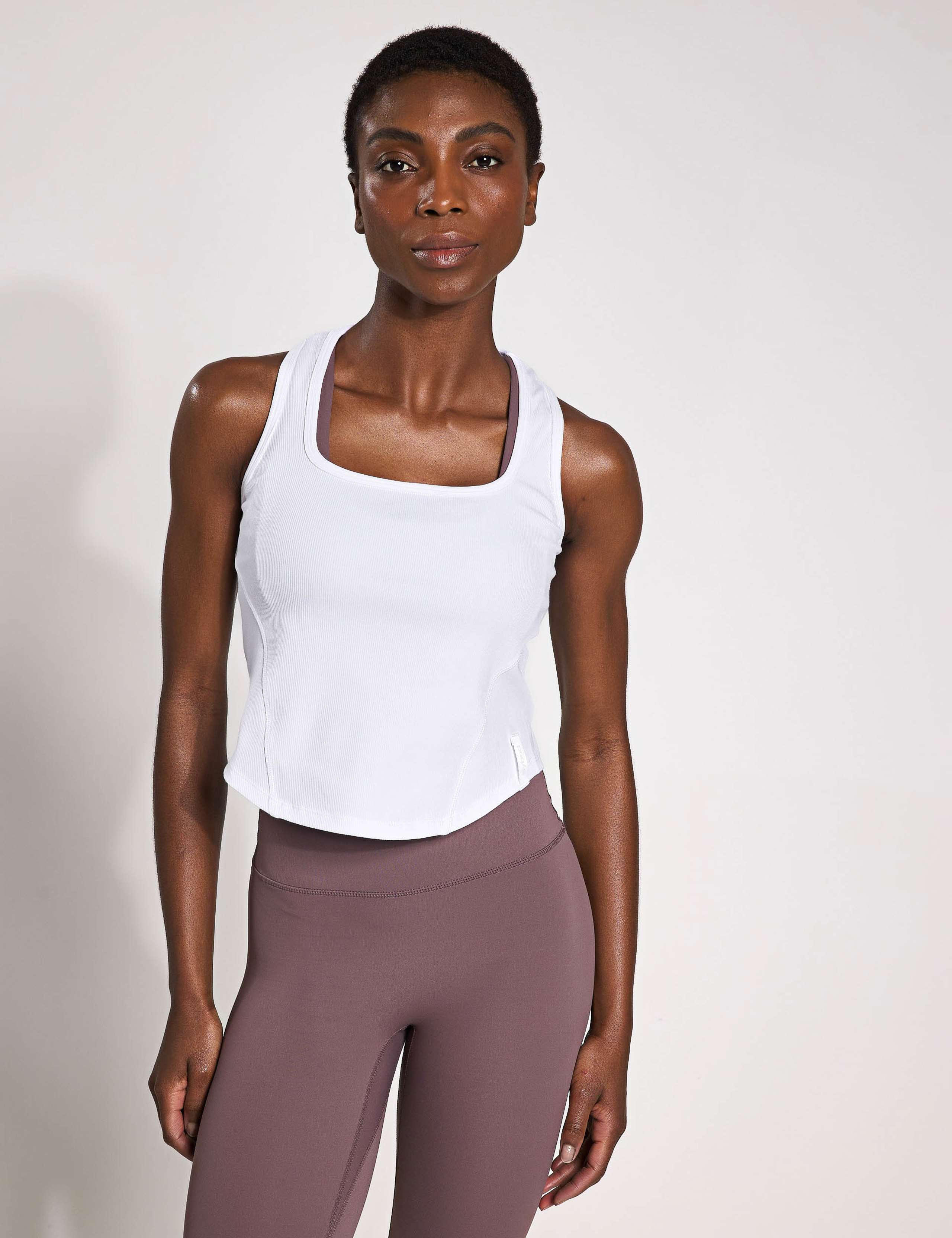 Jodie Rib Scoop Neck Racer Back Vest Top 3 of 5