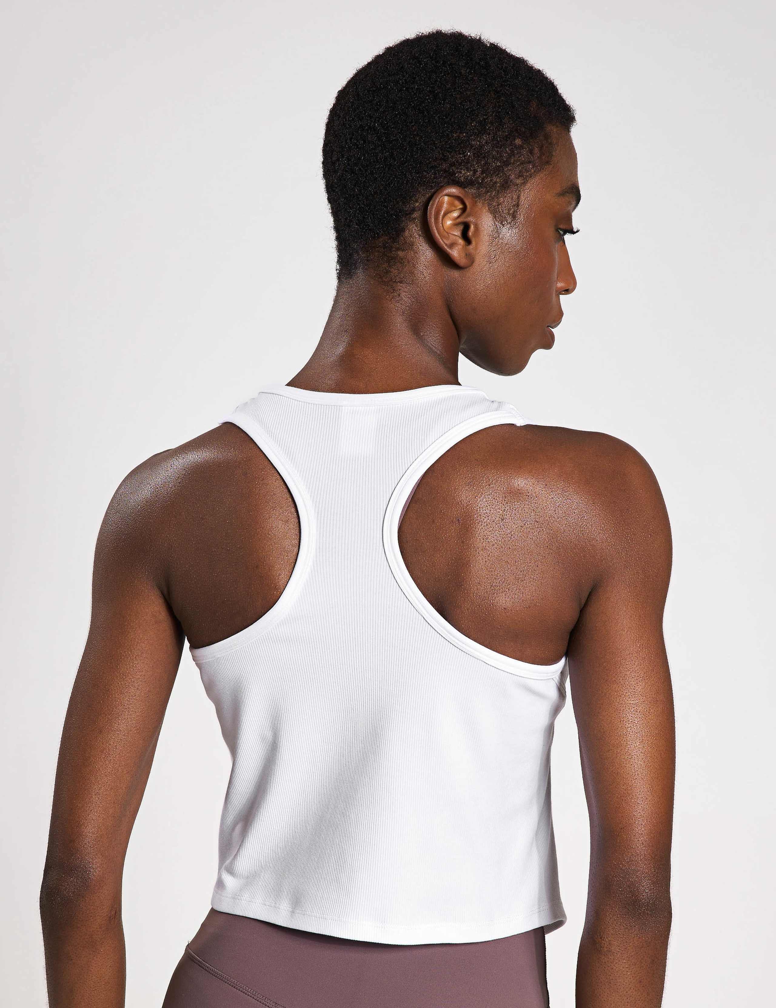 Jodie Rib Scoop Neck Racer Back Vest Top 4 of 5