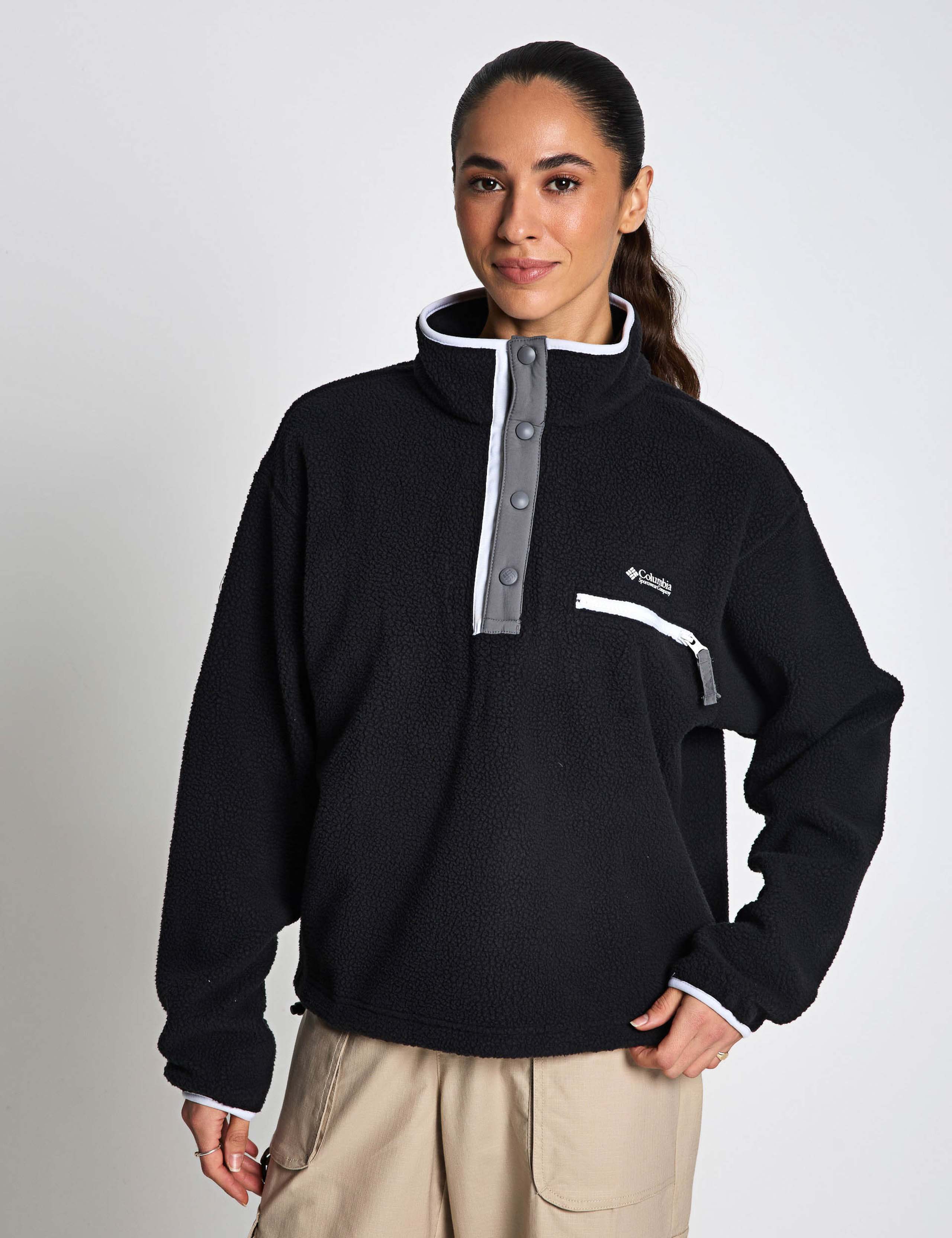 Helvetia Funnel Neck Fleece Sweatshirt 1 of 4
