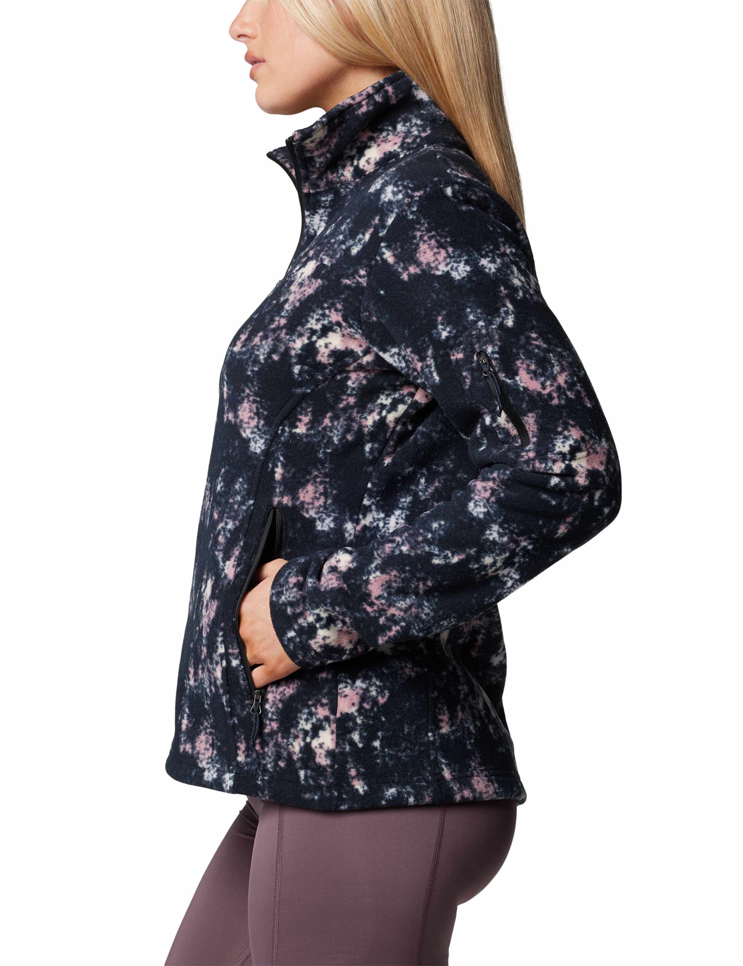 Fast Trek Fleece Dappled Print Zip Up Jacket 6 of 6