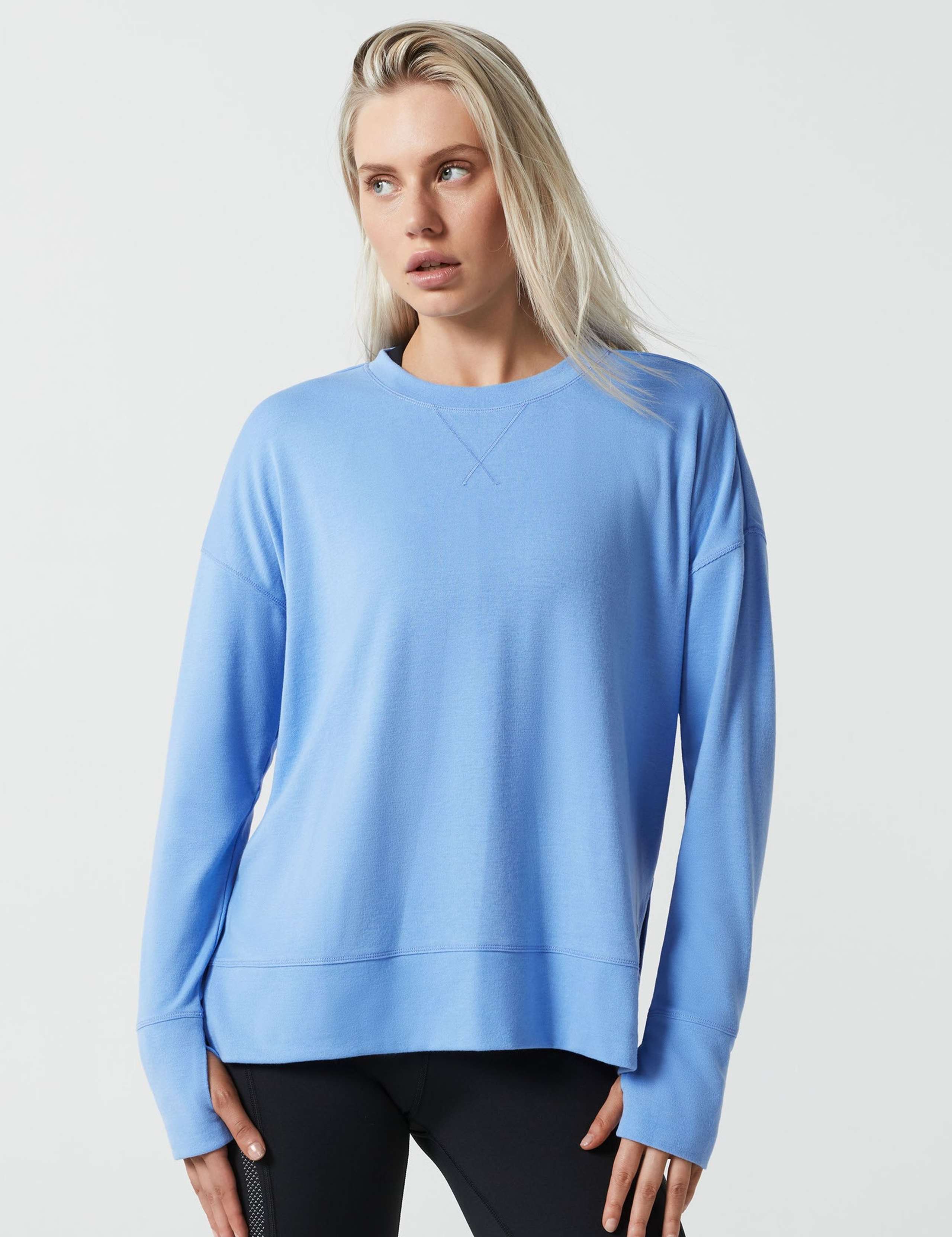 Shelby Crew Neck Step Hem Relaxed Sweat-shirt 2 of 7