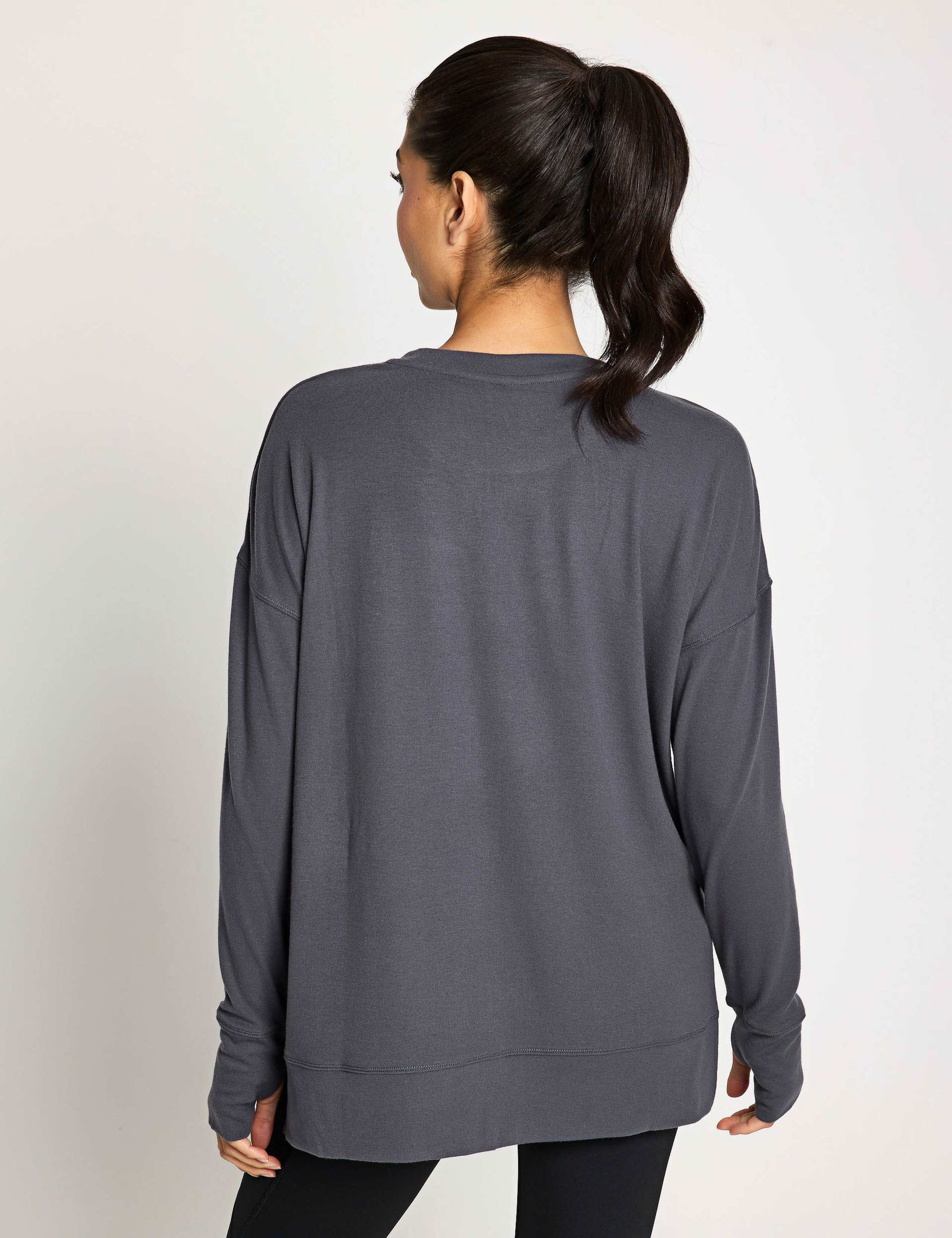 Shelby Crew Neck Step Hem Relaxed Sweat-shirt 2 of 6