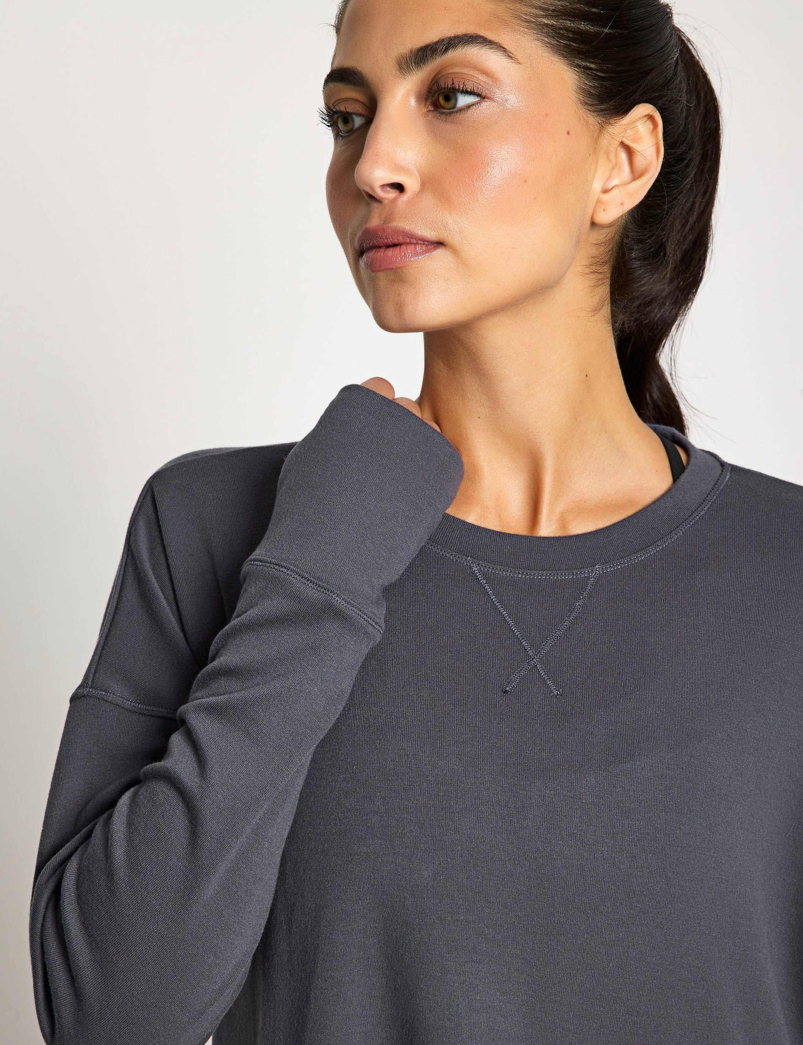 Shelby Crew Neck Step Hem Relaxed Sweat-shirt 4 of 6