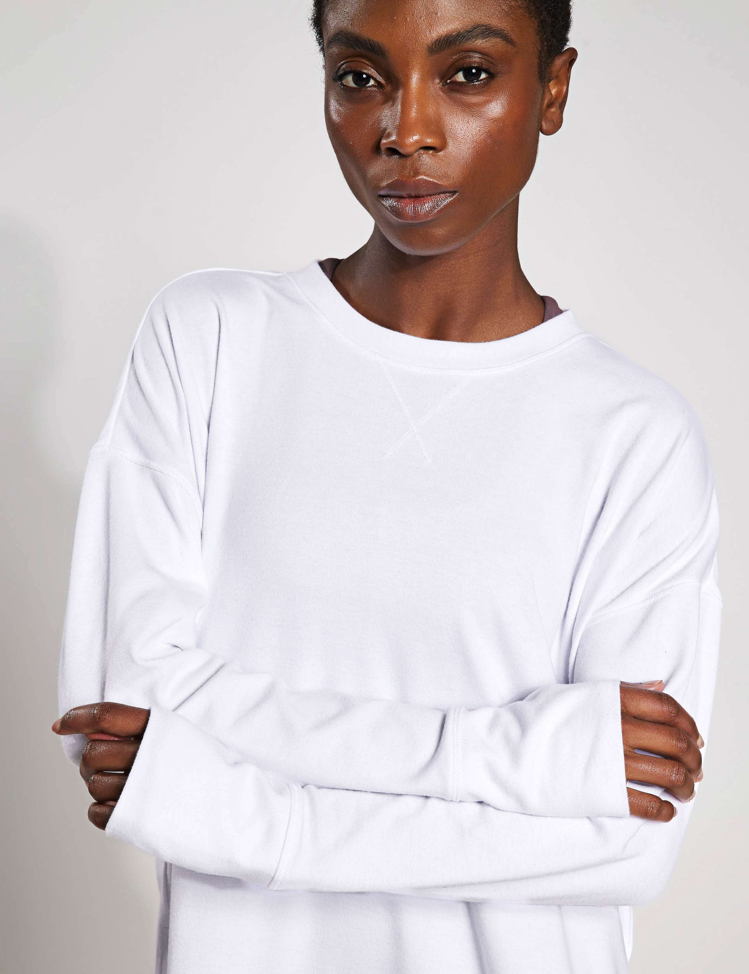 Shelby Crew Neck Step Hem Relaxed Sweat-shirt 5 of 7