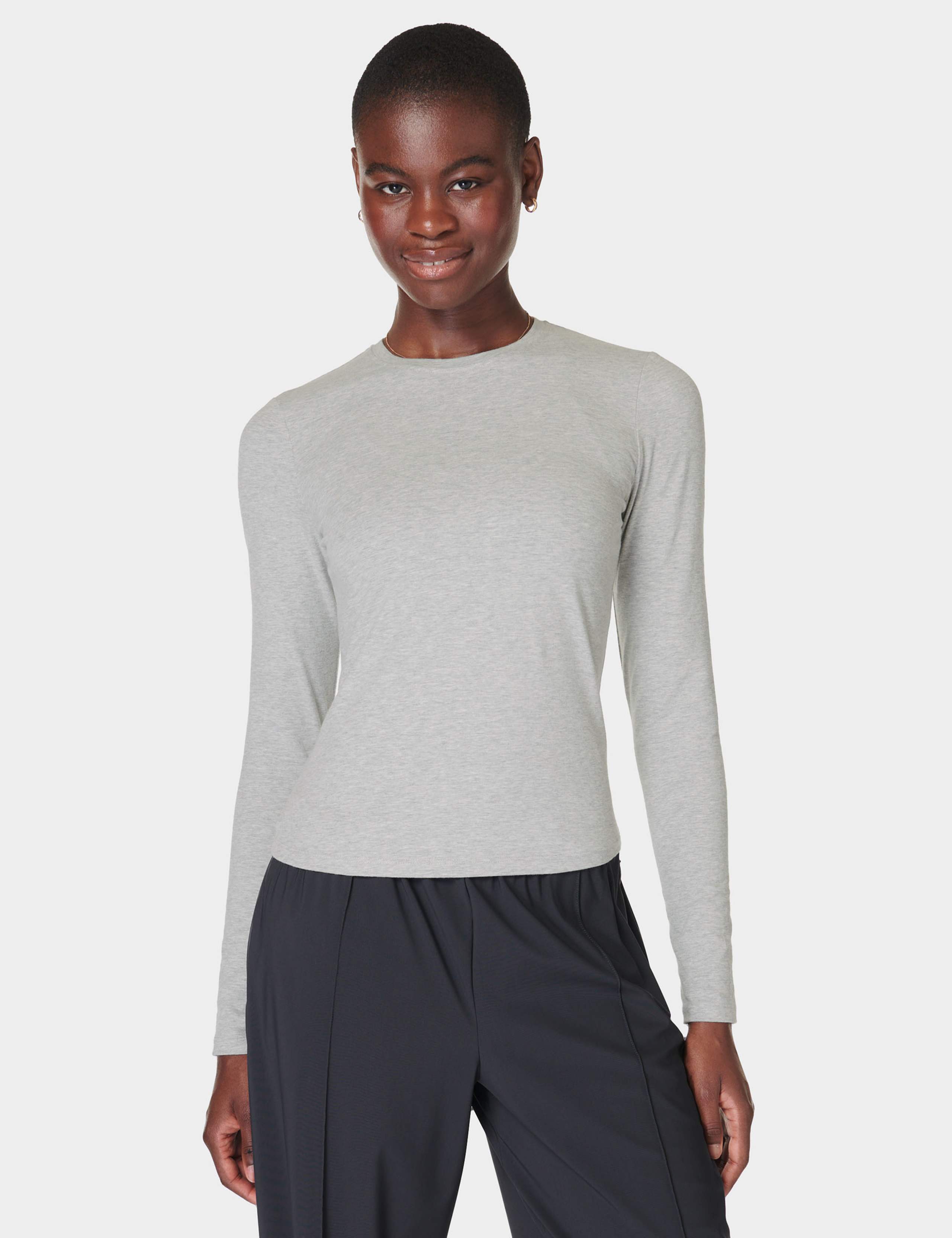 Essential Sculpt Cotton Rich Crew Neck Top 1 of 6