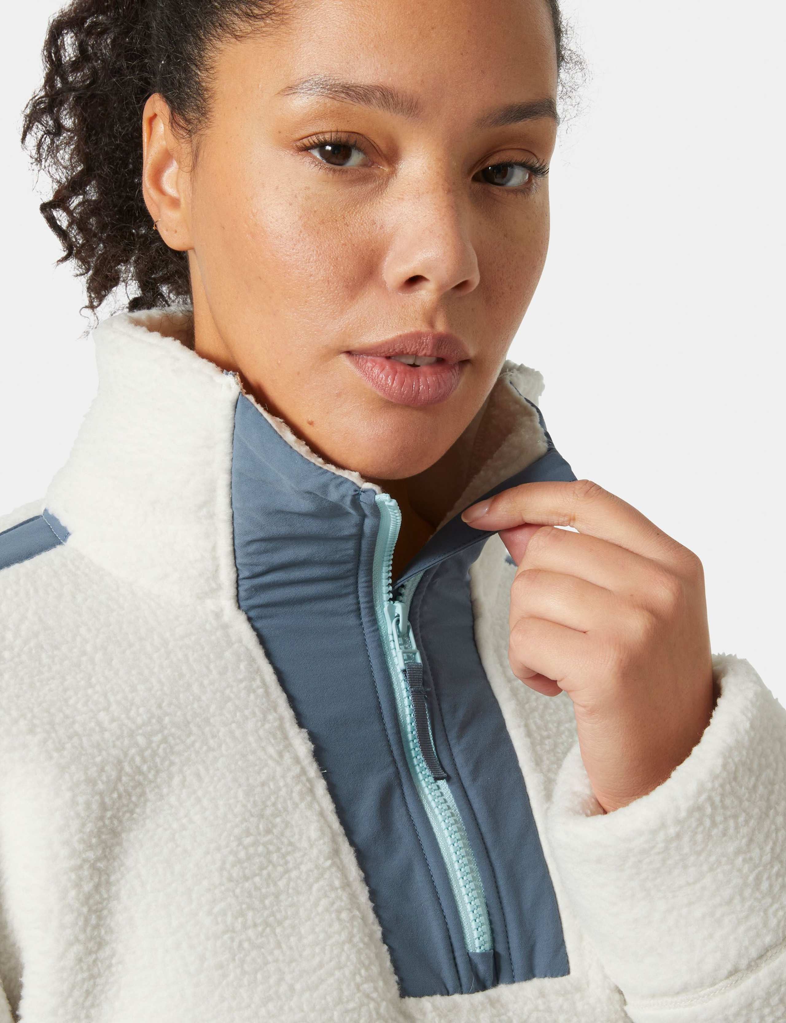 Imperial Half Zip Fleece Cropped Sweatshirt 5 of 5