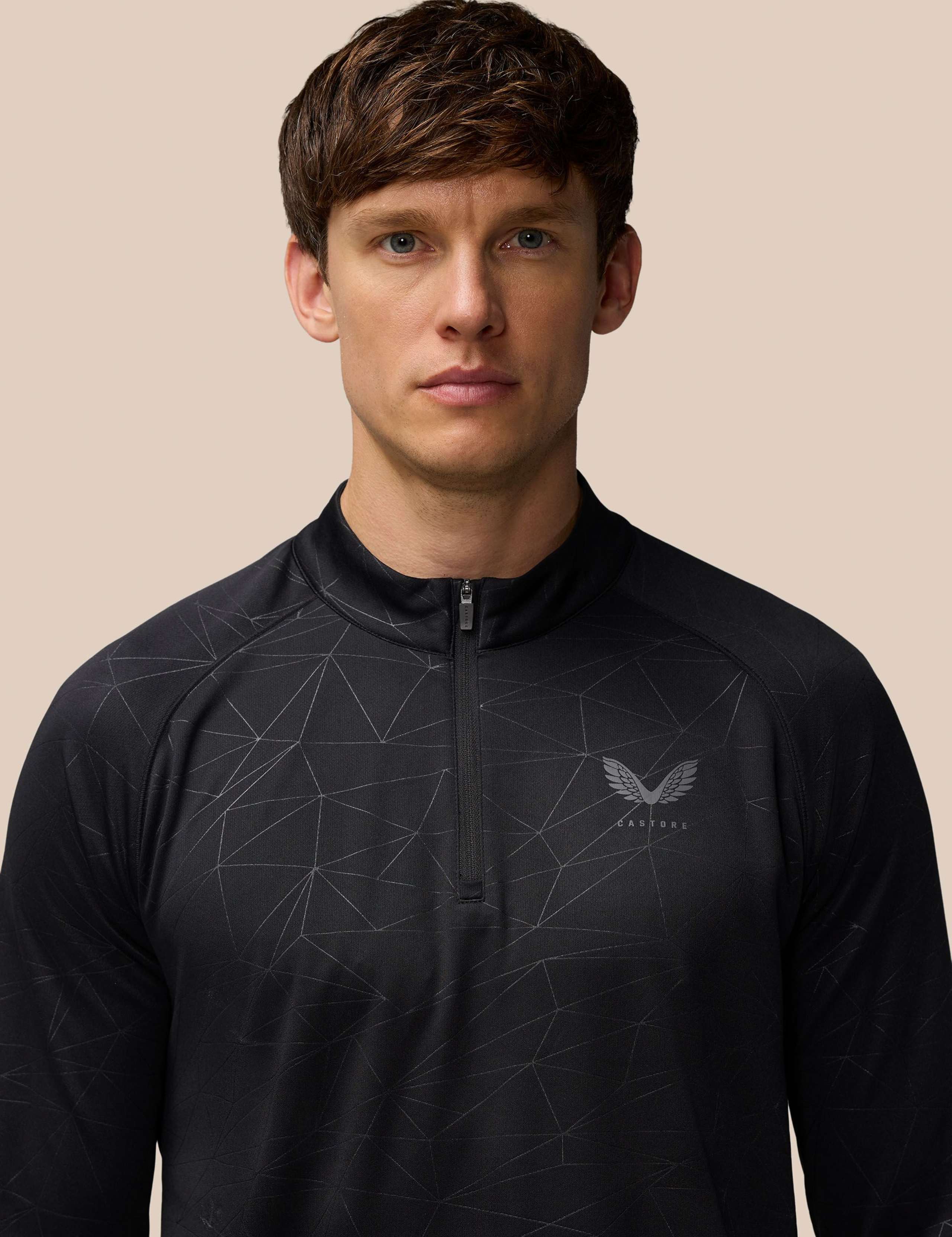 Printed Half Zip Long Sleeve Top 5 of 8