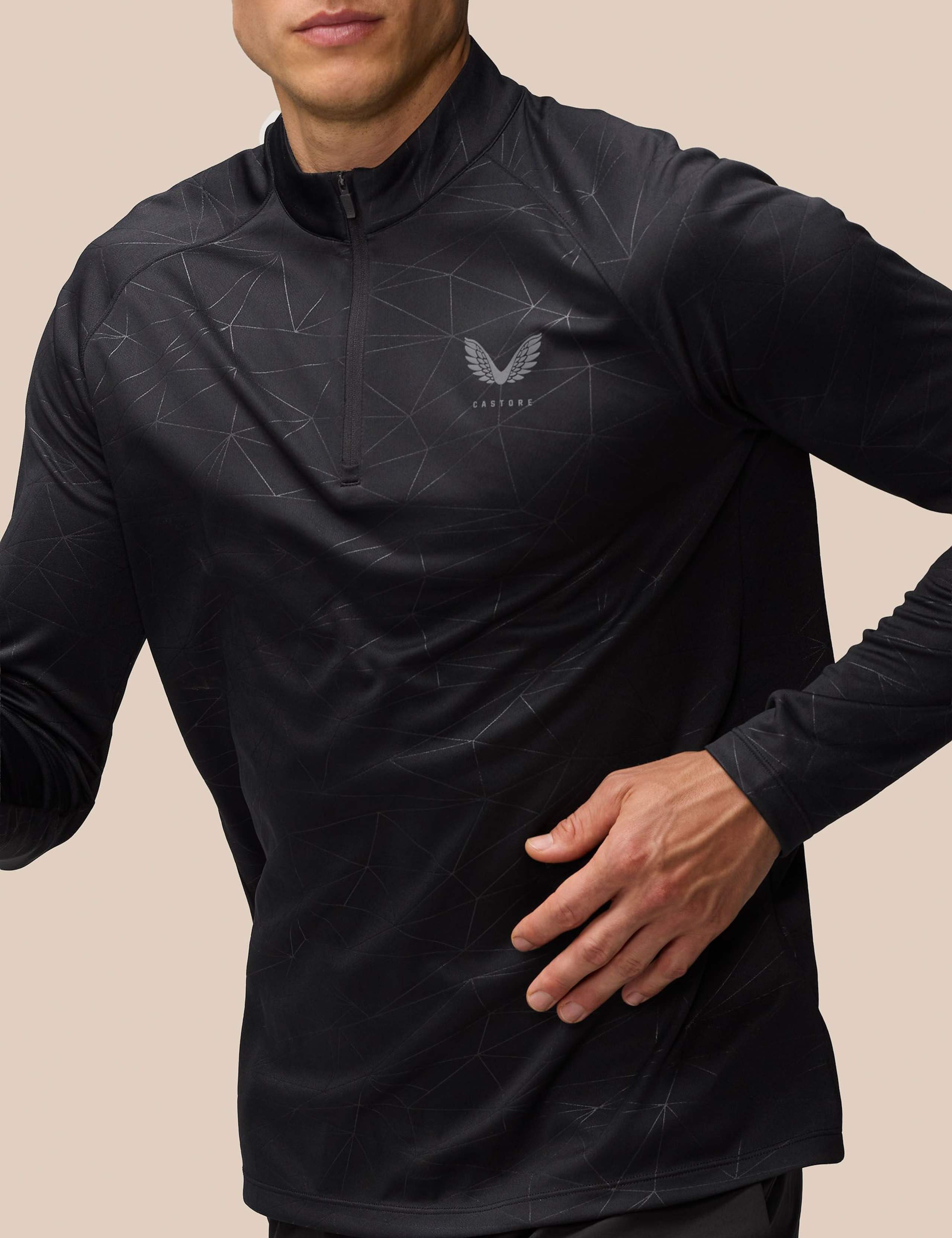 Printed Half Zip Long Sleeve Top 6 of 8
